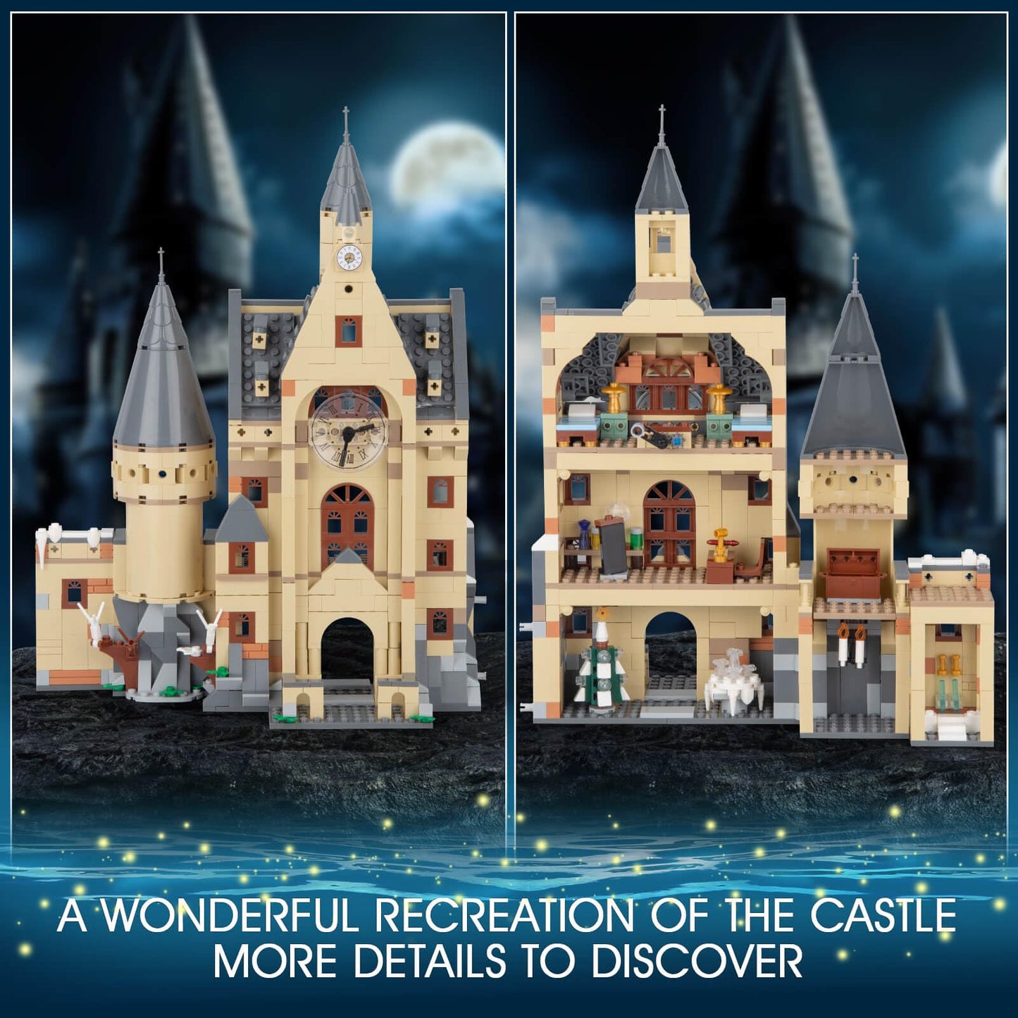 Vziimo Magic Clock Tower Building Set | 1305-Piece Castle Mini Kit for Adults & Teens 14+