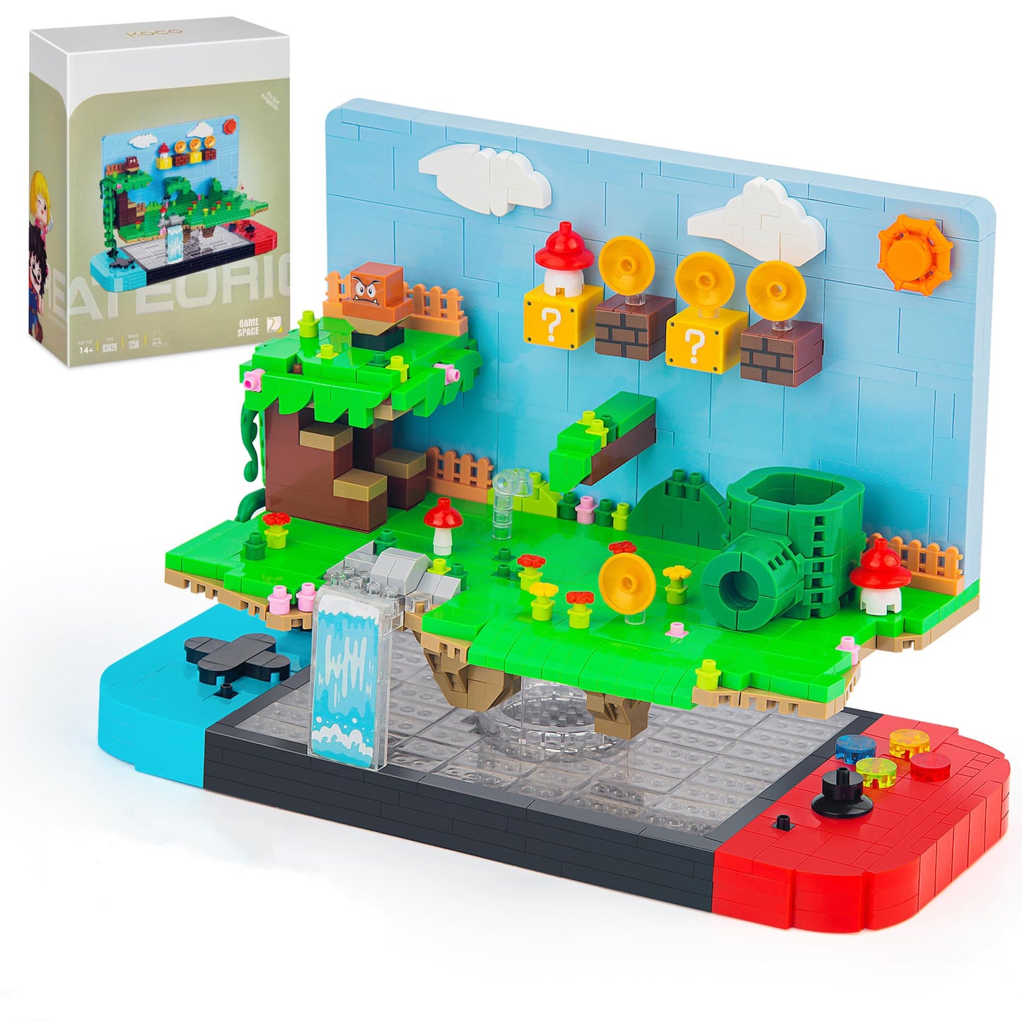 Vziimo Super Game Building Sets – 1256 Pieces | 3D Anime Scene Kit for Teens & Adults