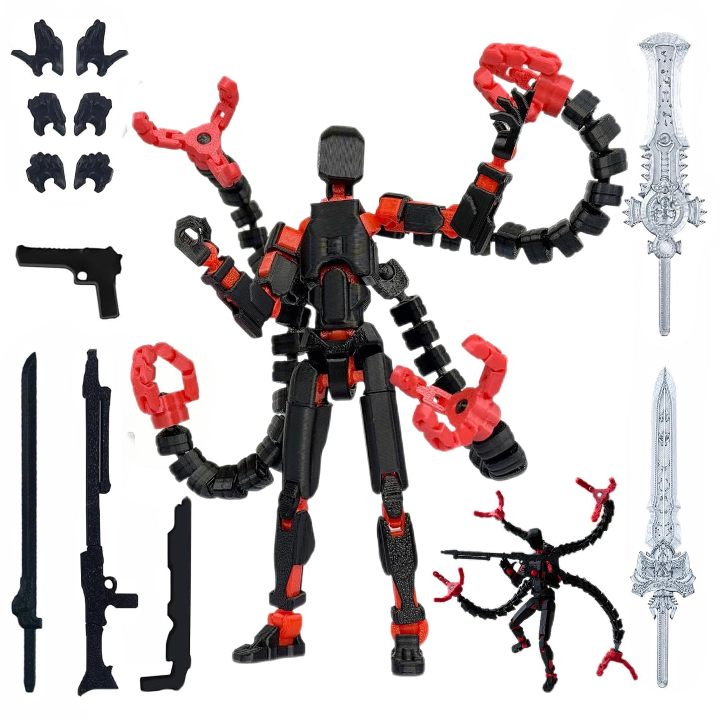 VZNYBL Titan13 Action Figure Set — Fully Assembled 7.2" Poseable Robot