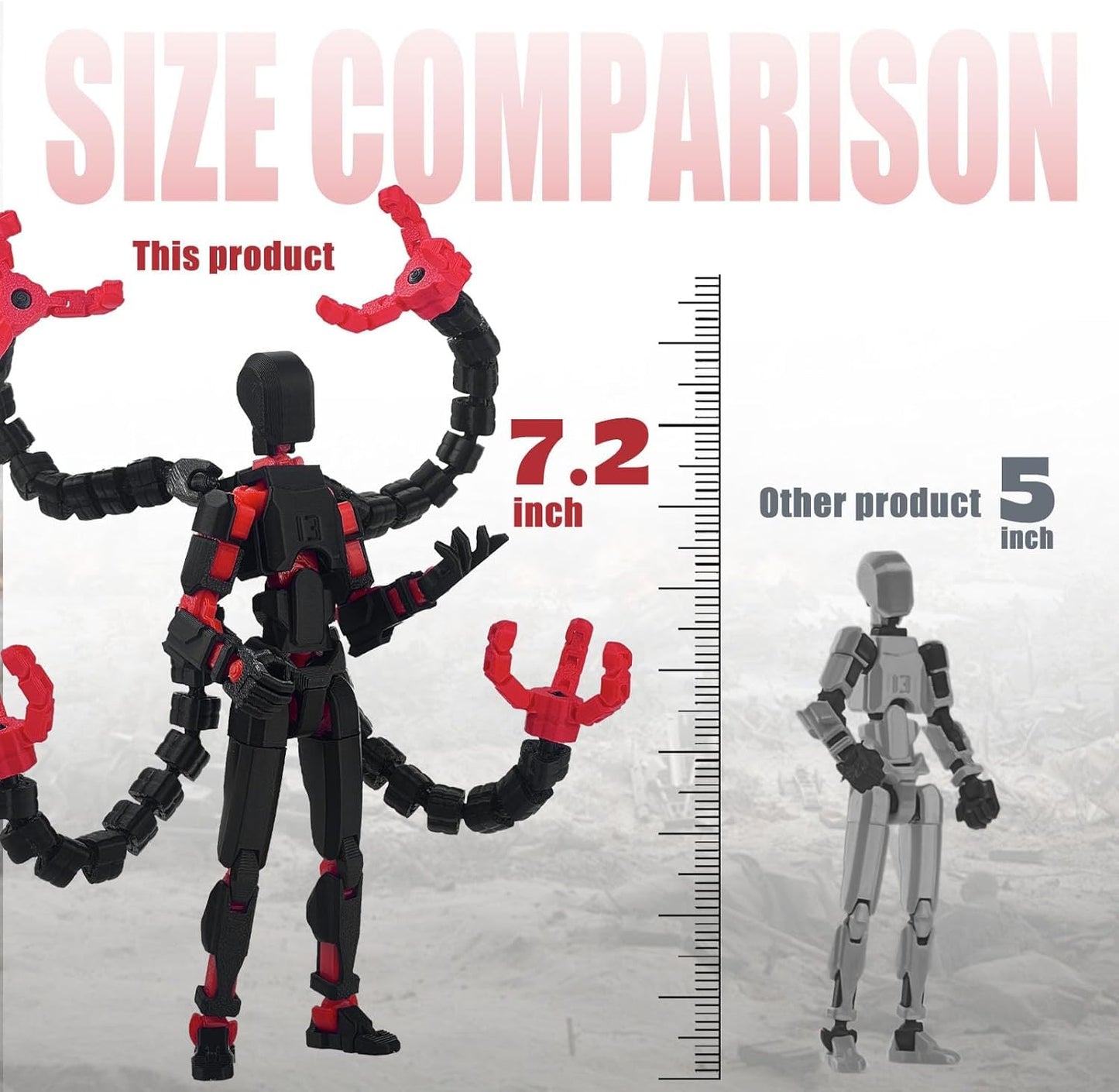 VZNYBL Titan13 Action Figure Set — Fully Assembled 7.2" Poseable Robot