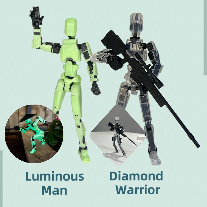 VZNYBL Titan13 Action Figure - Assembly Completed, Fully Articulated 13-Point Joints, 3D Printed Robot Toy