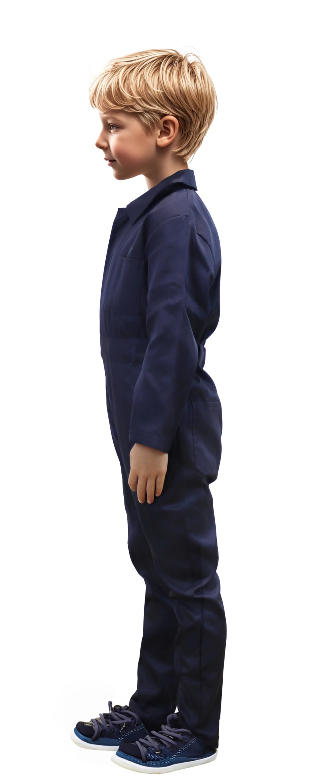 VZQI Kids Coveralls Navy | Lightweight Mechanic Jump Suit for Boys | Halloween Costume