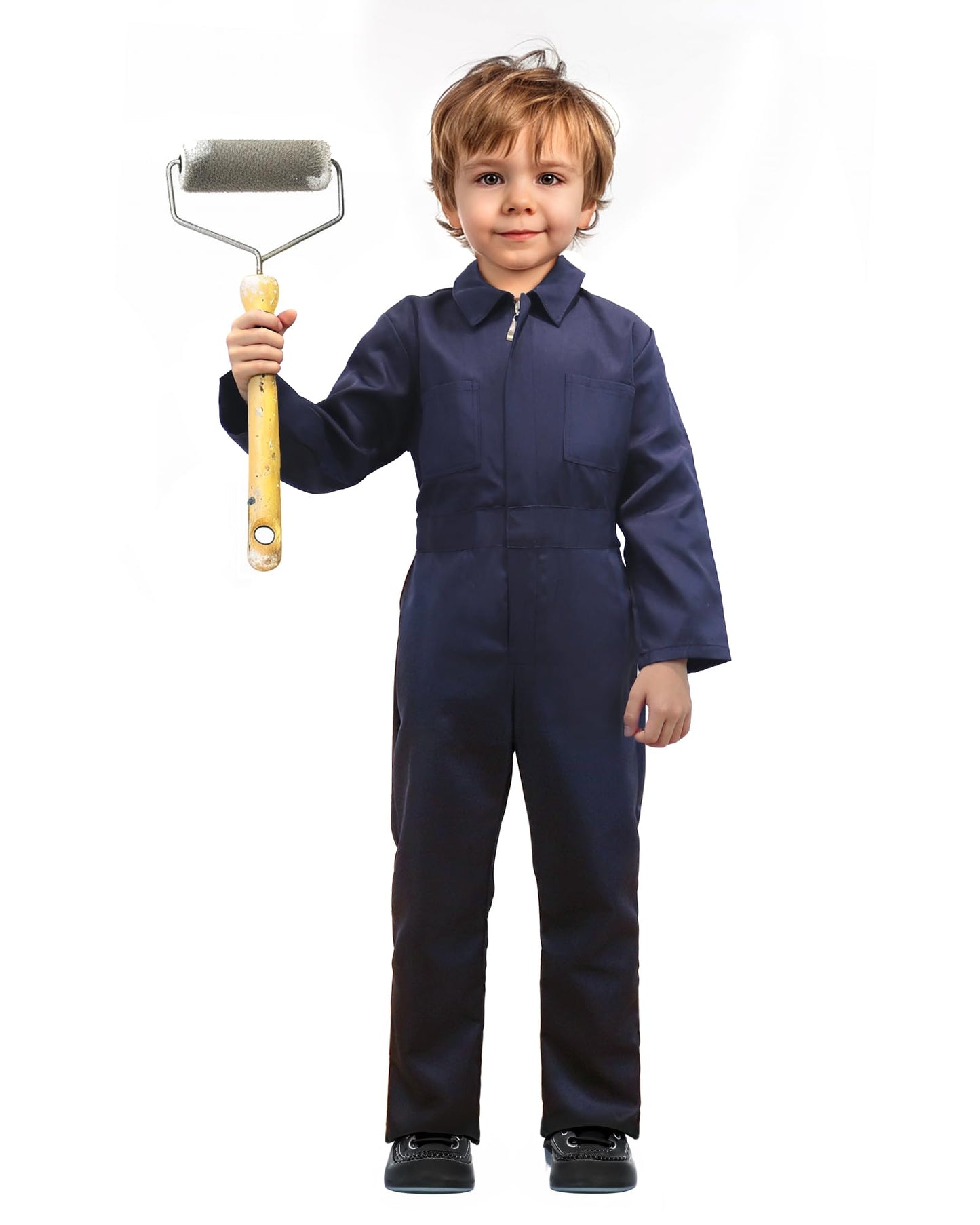 VZQI Kids Coveralls Navy | Lightweight Mechanic Jump Suit for Boys | Halloween Costume