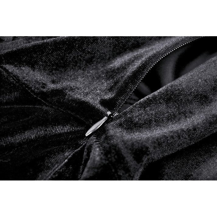 Dark in Love Onyx Romantic Gothic Velvet Lace Princess Gown