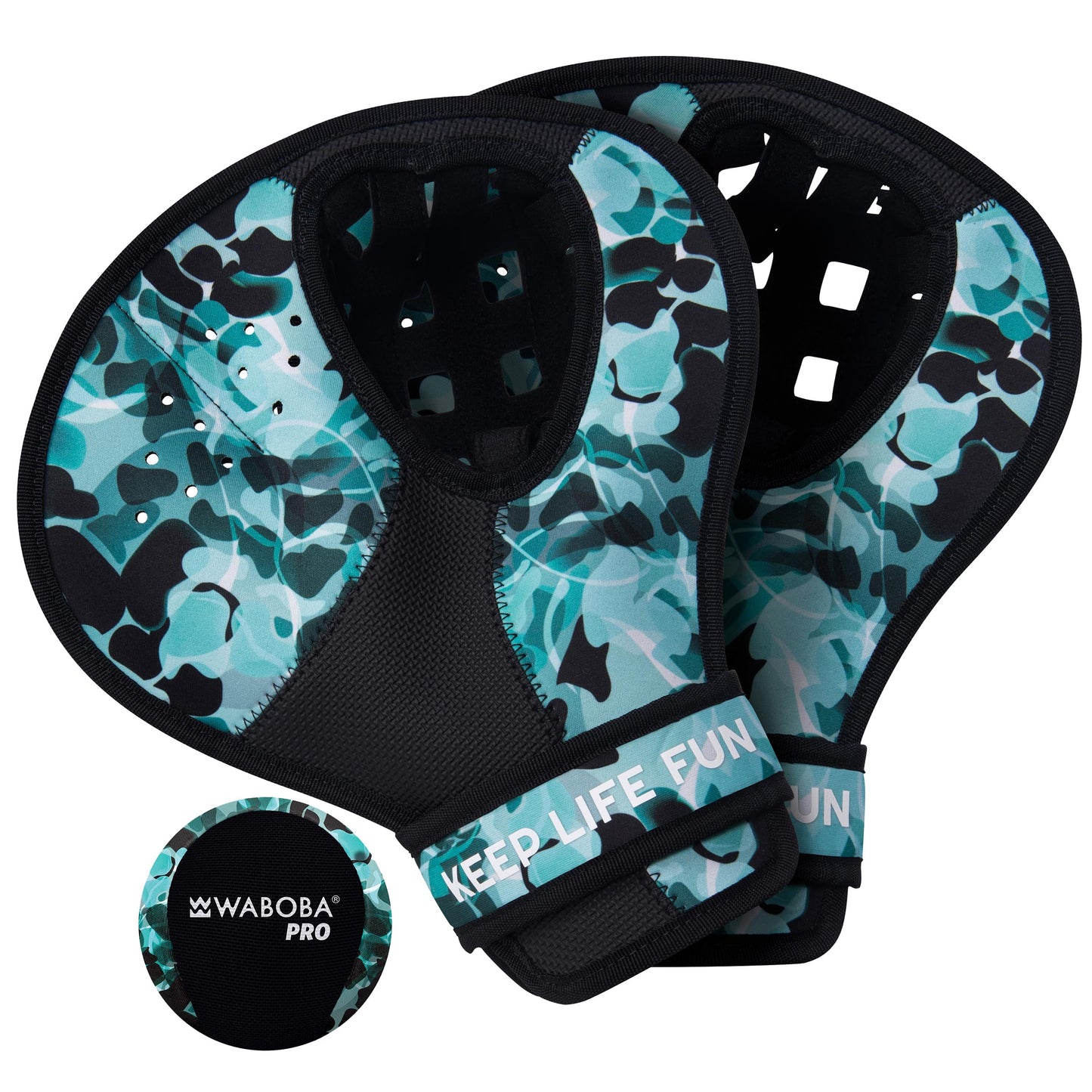 Waboba Catch Water Gloves & Pro Water Bouncing Ball Set – Beach & Pool Fun