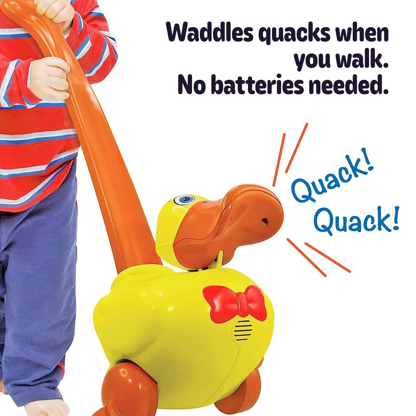 Waddles the Waddle Duck Push Toy for 1-3 Year Olds – Quacking, Waddling, No Batteries