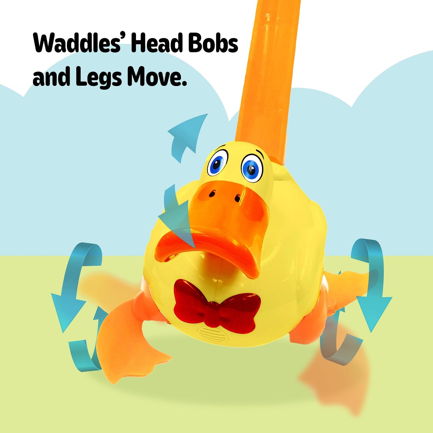 Waddles the Waddle Duck Push Toy for 1-3 Year Olds – Quacking, Waddling, No Batteries