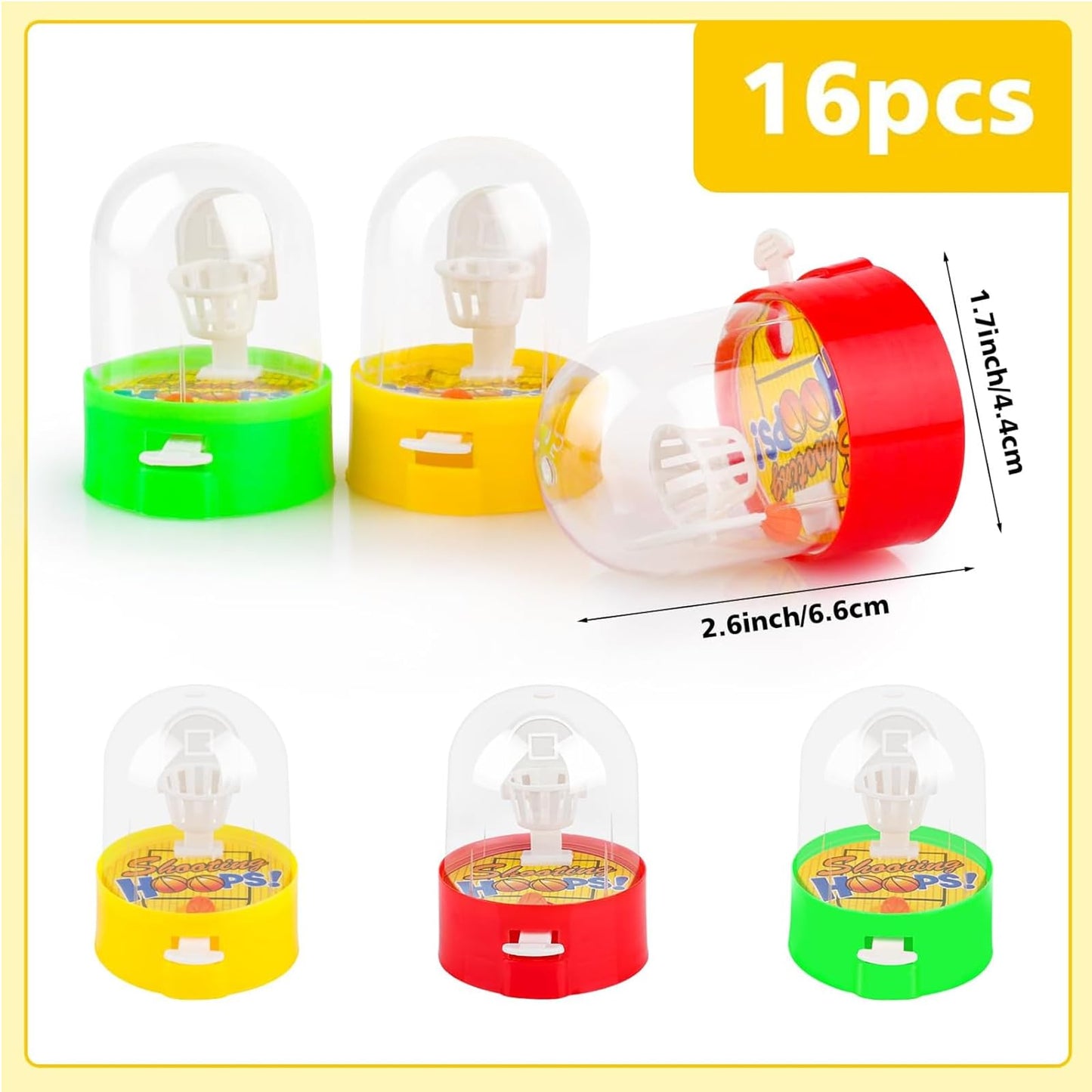 Waenerec Mini Basketball Games – 16pc Finger Shooting Set for Kids 8-12