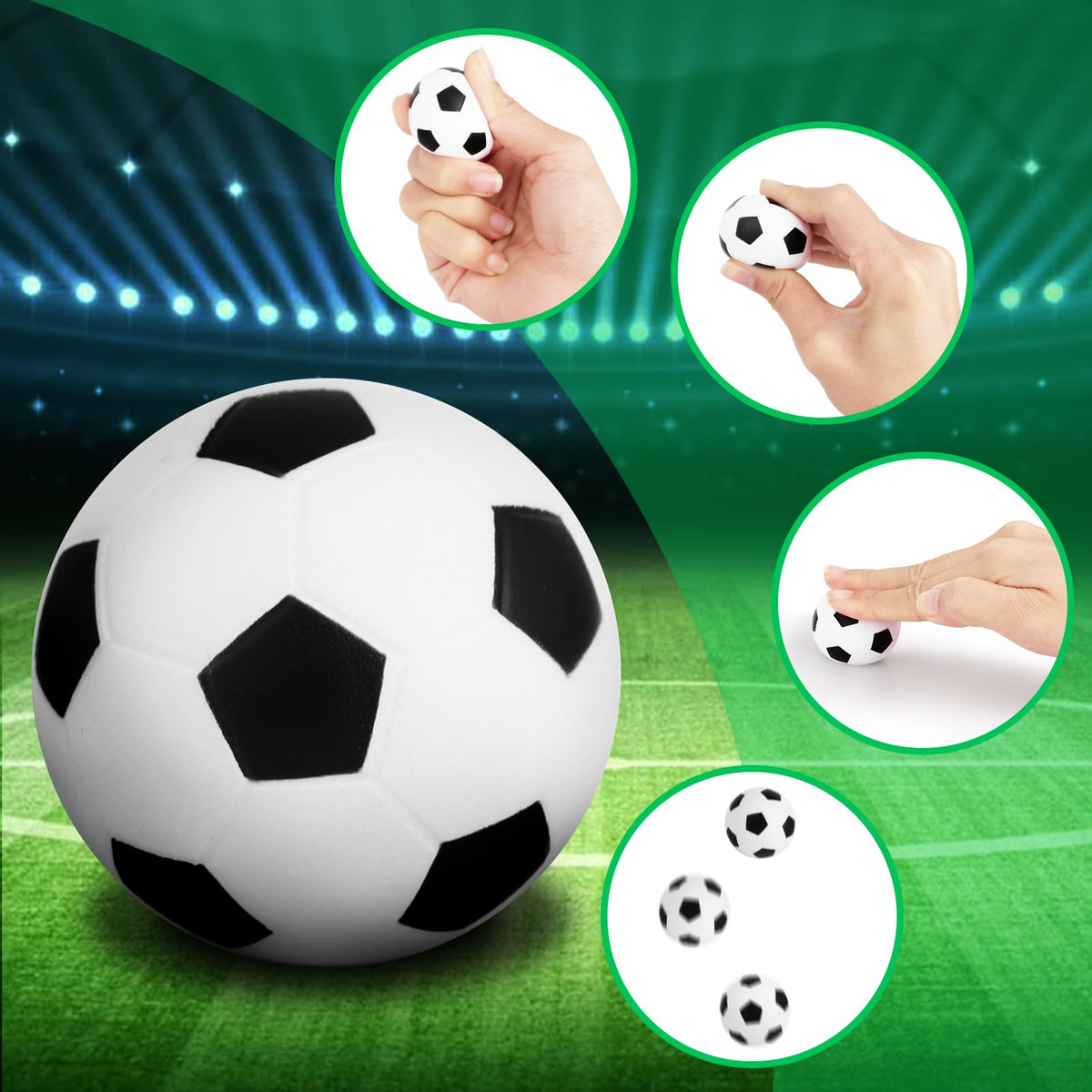 Waenerec Mini Soccer Stress Balls 20-Pack – Foam Squeeze Toys