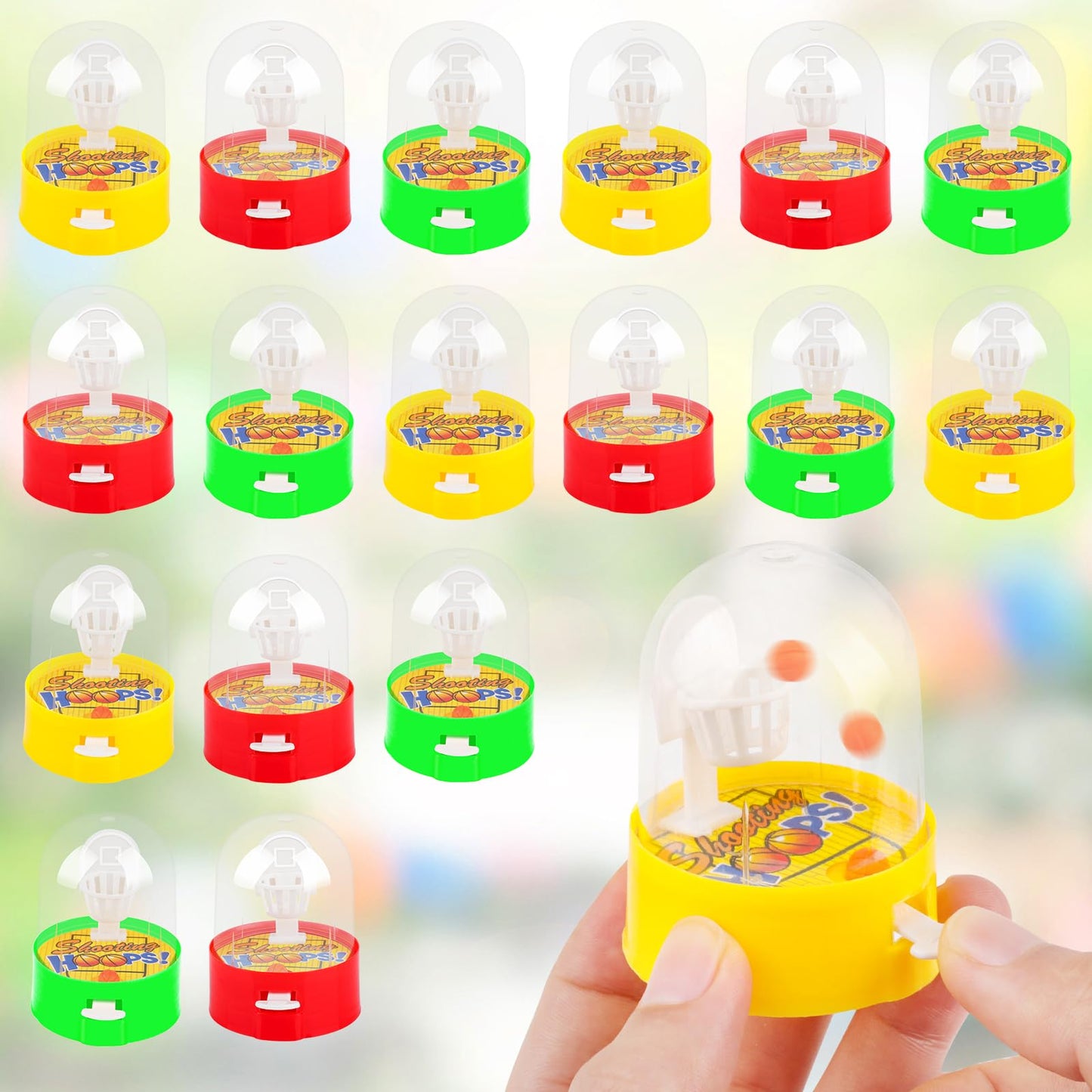 Waenerec Mini Basketball Games – 16pc Finger Shooting Set for Kids 8-12