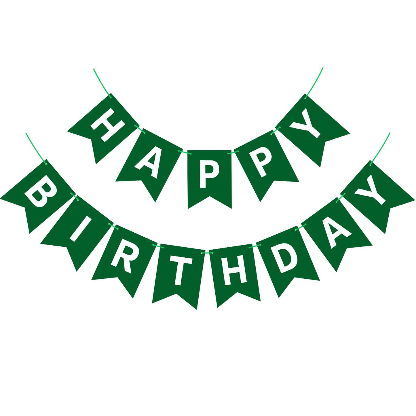 Waenerec Dark Green Happy Birthday Banner – Birthday Garland for Kids, Teens & Adults