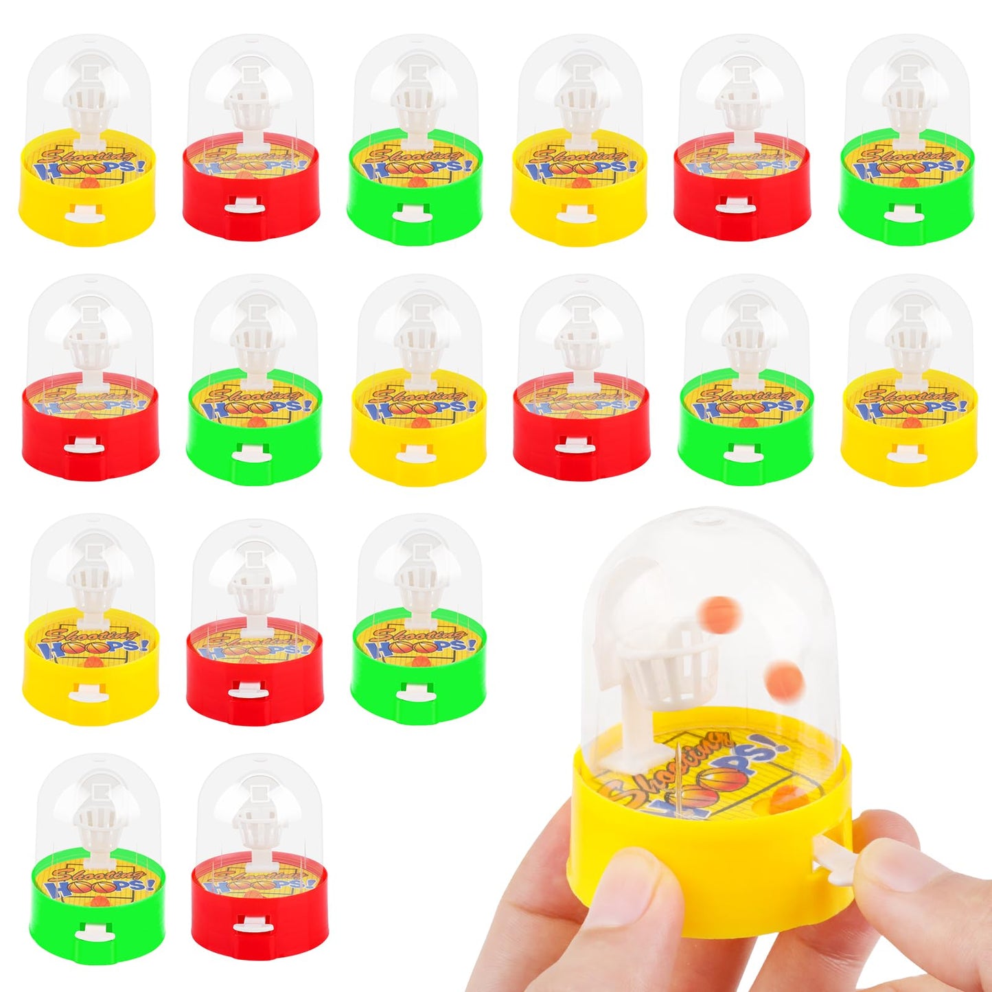 Waenerec Mini Basketball Games – 16pc Finger Shooting Set for Kids 8-12