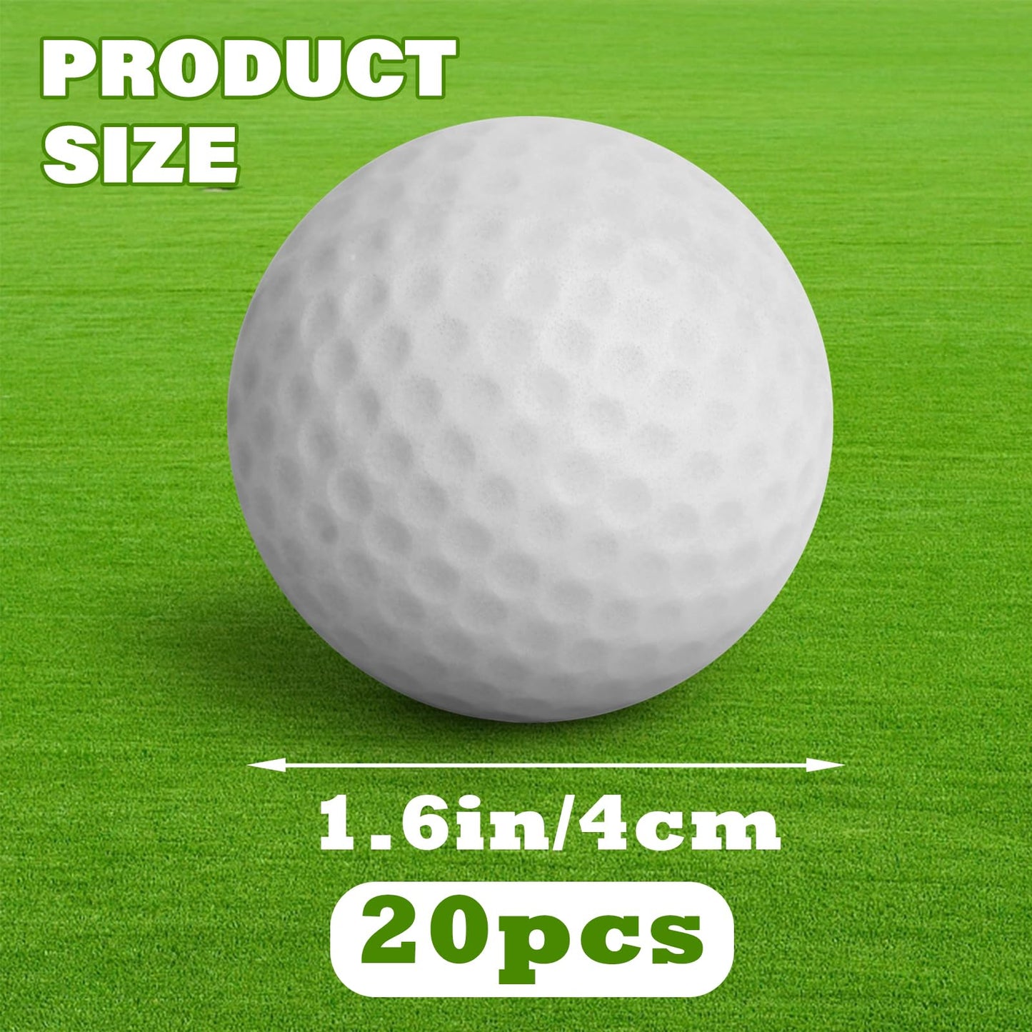 Waenerec Mini Golf Ball Stress Ball – 20 Pack Squeezable Foam Toys for Kids & Parties