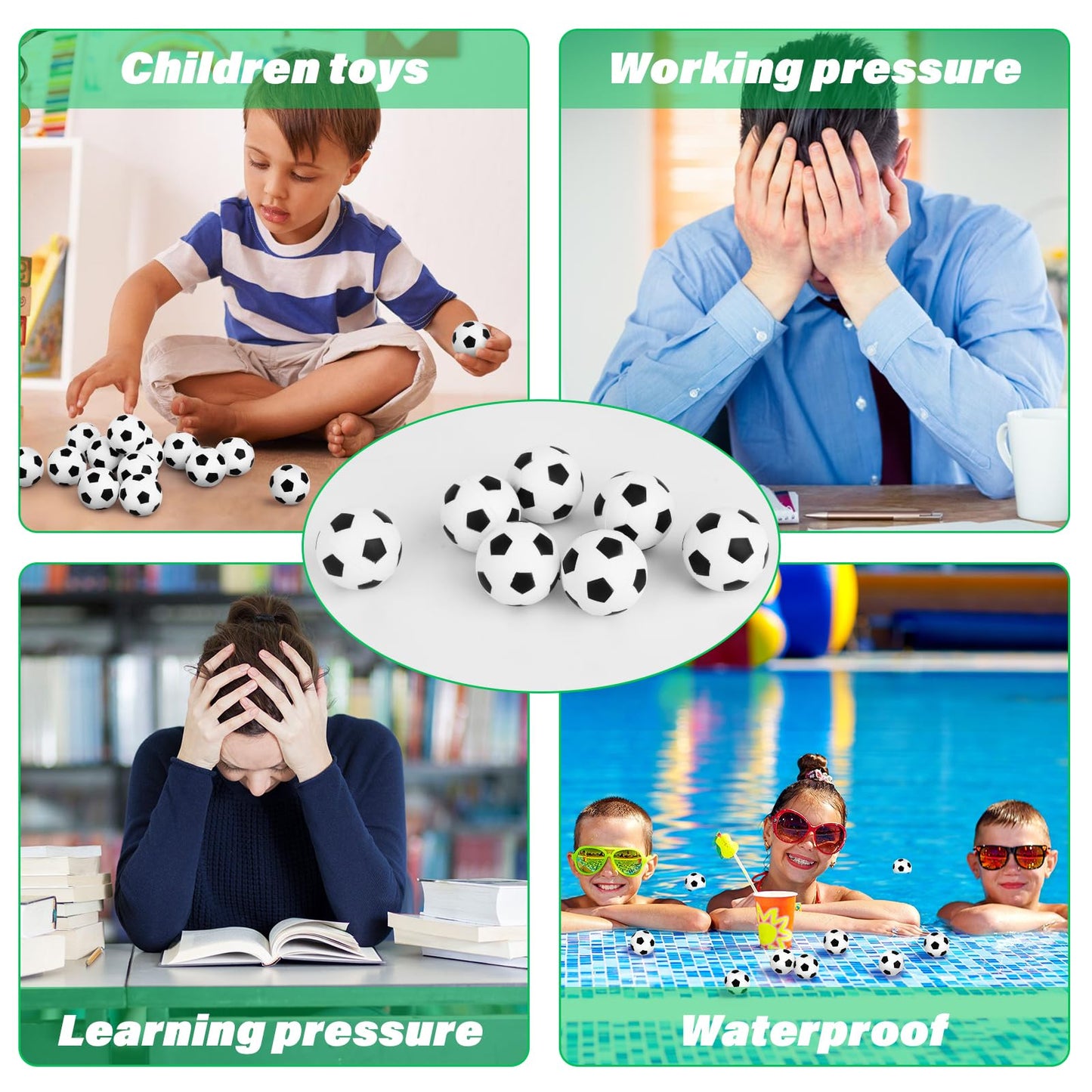 Waenerec Mini Soccer Stress Balls 20-Pack – Foam Squeeze Toys