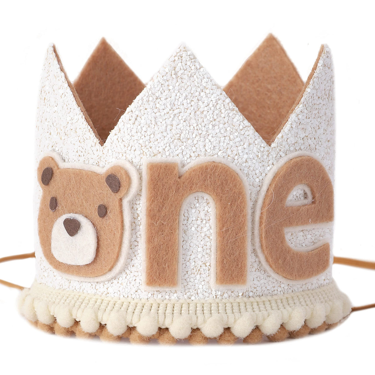 WAHAWU Little Bear Wild One Birthday Hat – Neutral Bear Crown for Baby's 1st Birthday