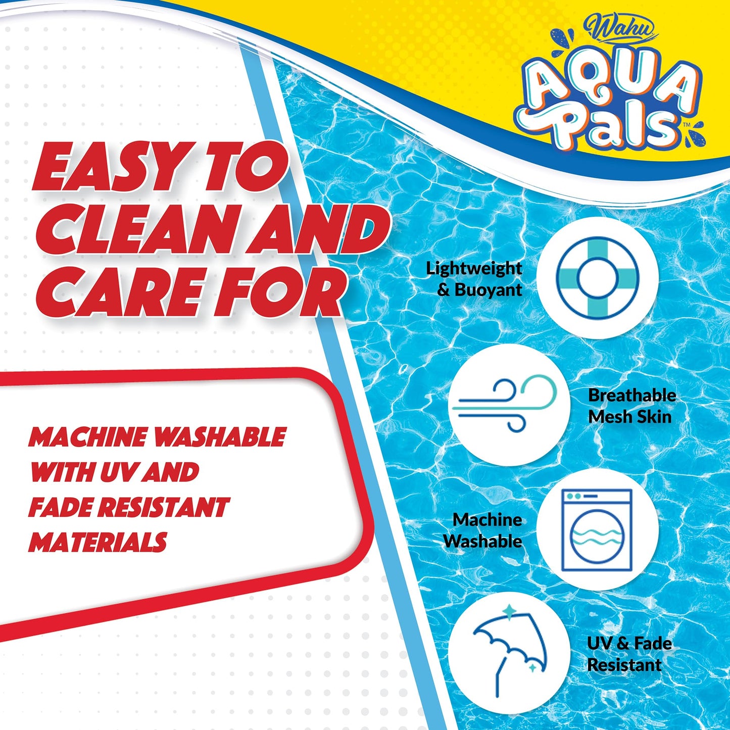 WAHU Aqua Pals Mickey Mouse Plush Water Toy for Kids 2+, 16-inch – Pool & Bath Fun