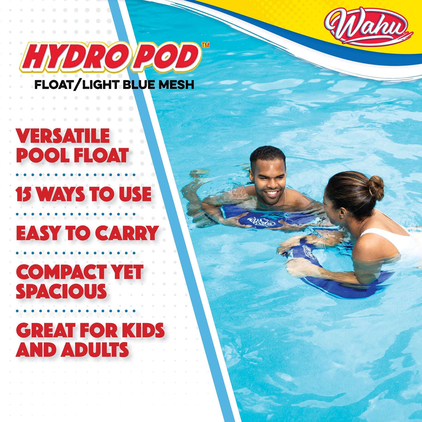 WAHU Hydro Pod — 21-inch Round Versatile Pool Float with Carry Bag | Adults & Kids 8+