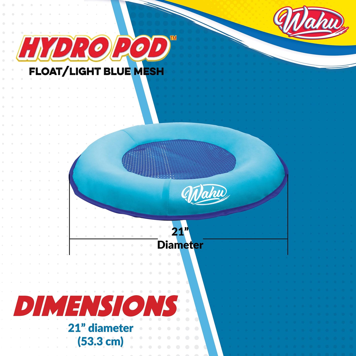 WAHU Hydro Pod — 21-inch Round Versatile Pool Float with Carry Bag | Adults & Kids 8+