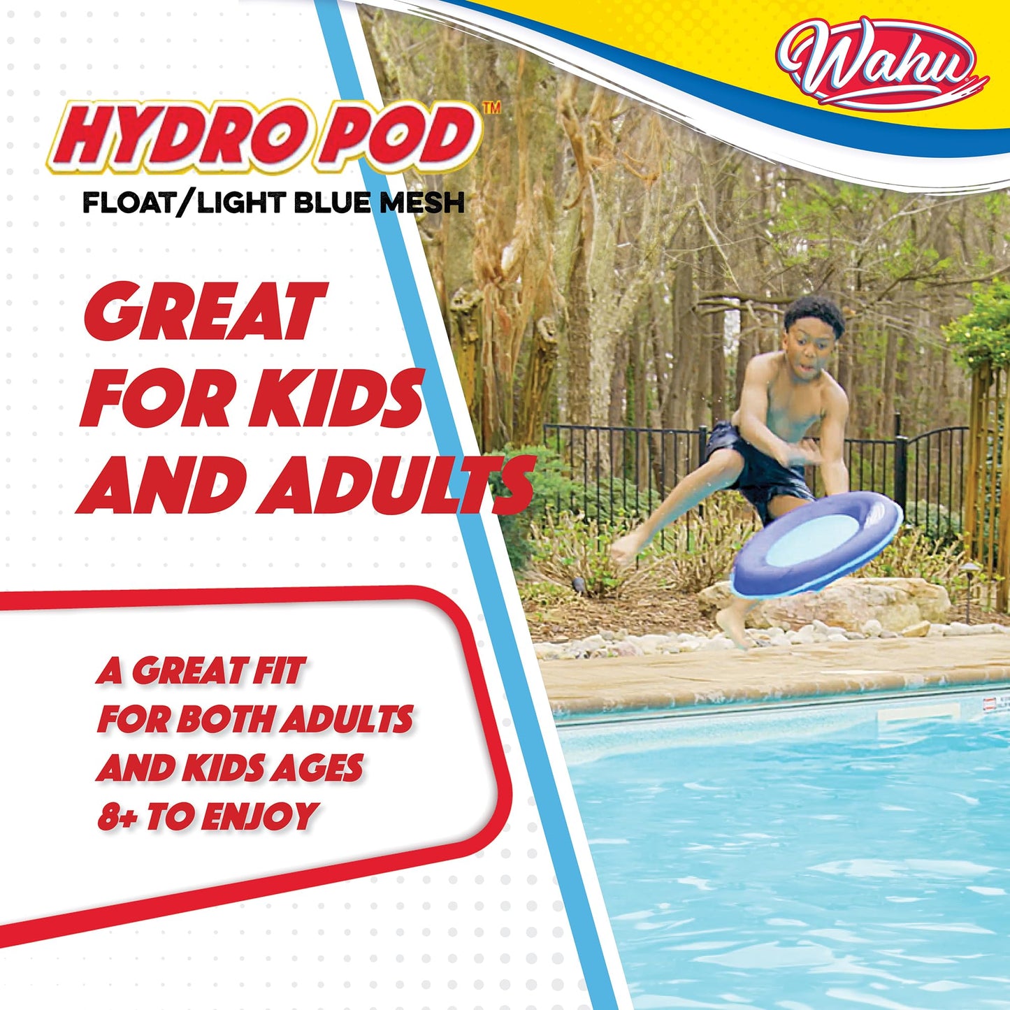 WAHU Hydro Pod — 21-inch Round Versatile Pool Float with Carry Bag | Adults & Kids 8+