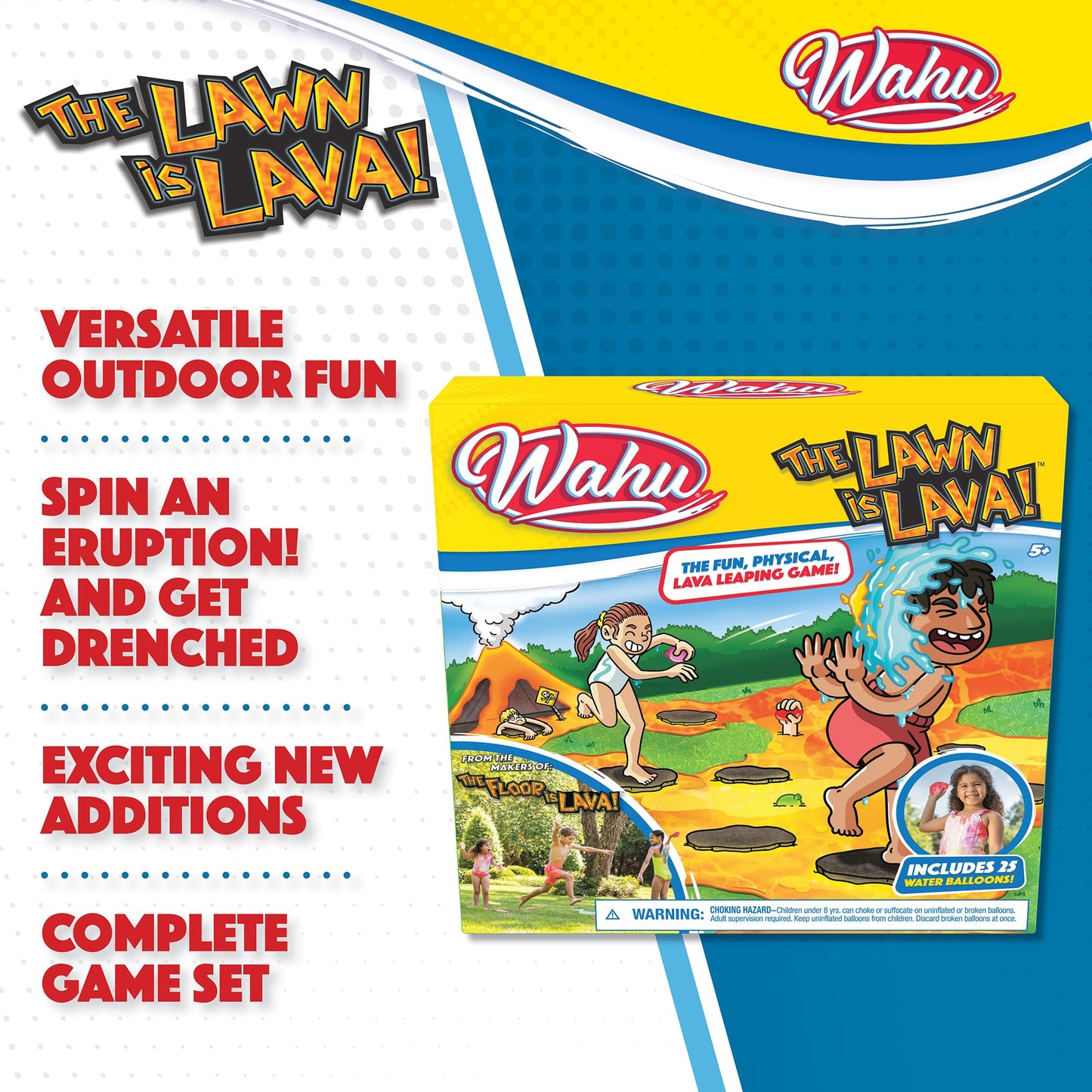 WAHU The Lawn is Lava – Outdoor Water Balloon Game for Kids 5+ (25 Balloons)