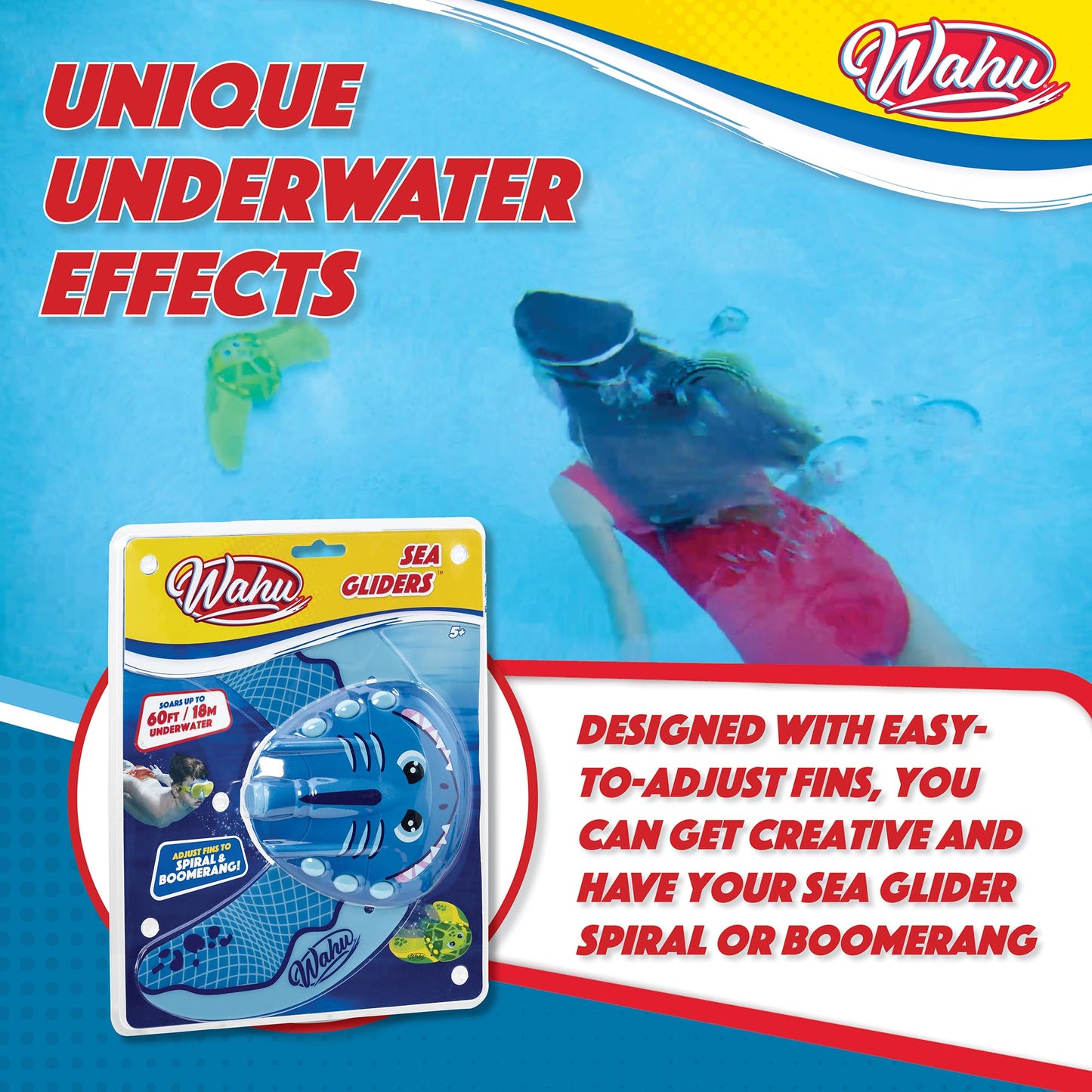 WAHU Sea Gliders Shark – Self-Propelled, Battery-Free Underwater Pool Toy
