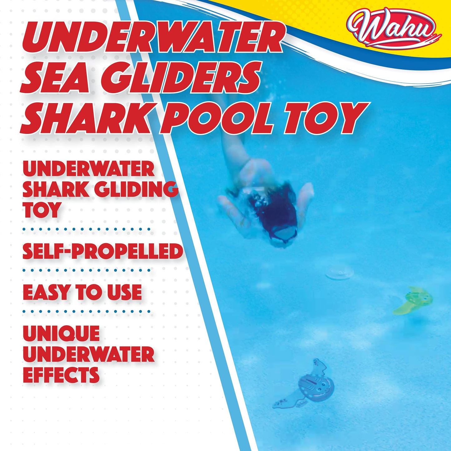 WAHU Sea Gliders Shark – Self-Propelled, Battery-Free Underwater Pool Toy