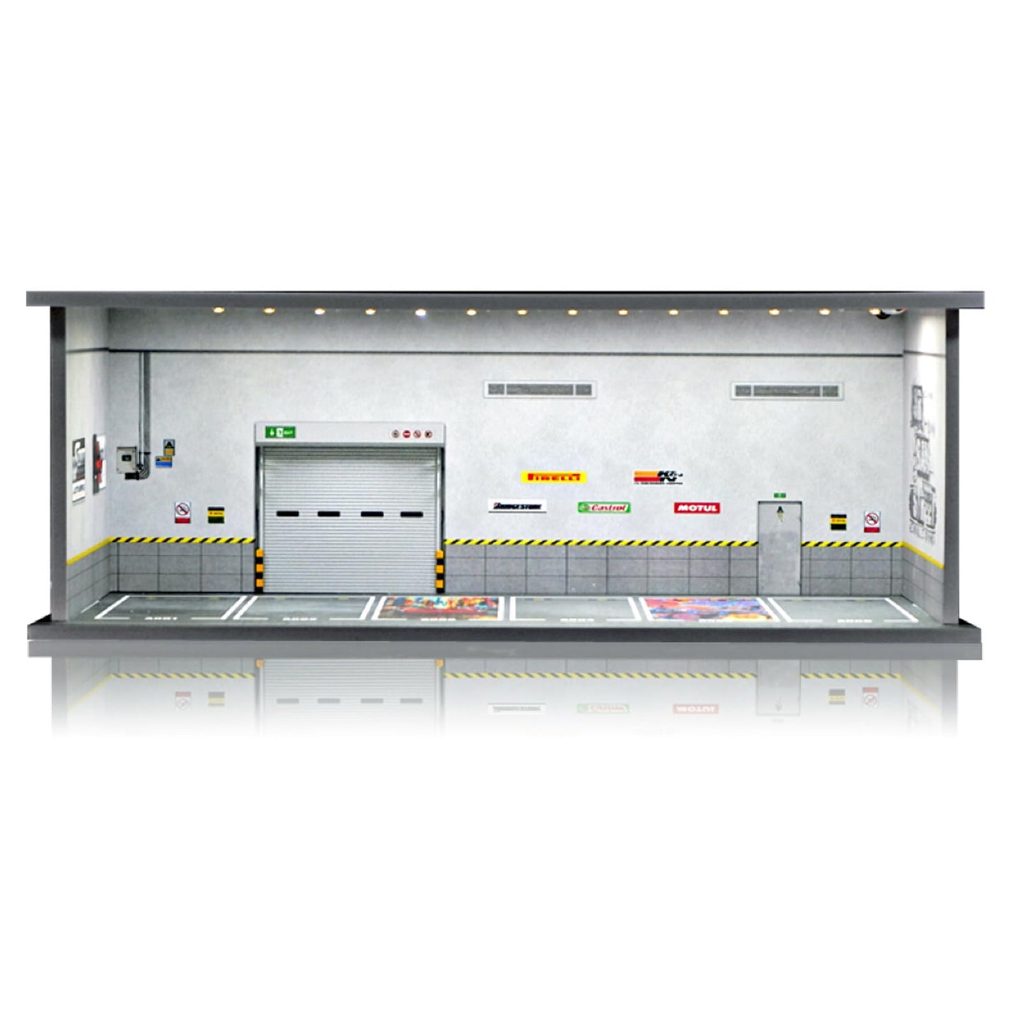 Waivvy Depot 1/64 Scale Cars Display Garage with LED Light