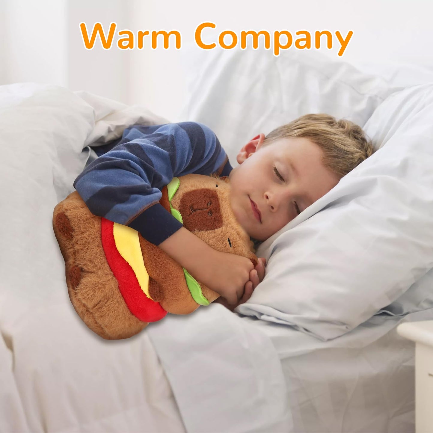 WAKSUN Capybara Hamburger Plush – Cute Capybara Stuffed Animal Toy for Kids