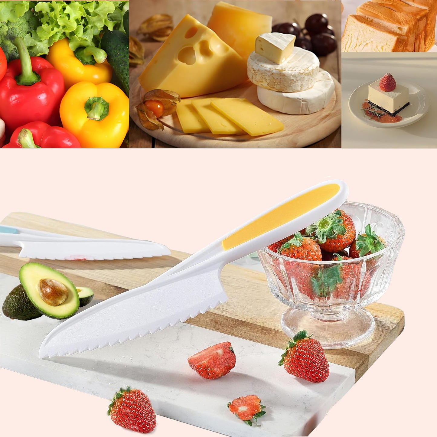 WALAWALA 4PCS Kids Knife Set – Safe BPA-Free Kitchen Knives for Real Cooking