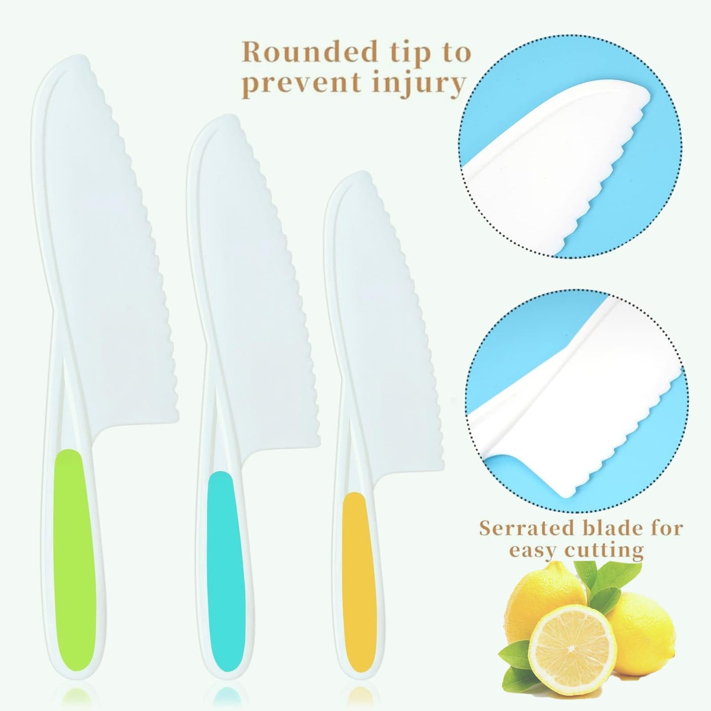 WALAWALA 4PCS Kids Knife Set – Safe BPA-Free Kitchen Knives for Real Cooking