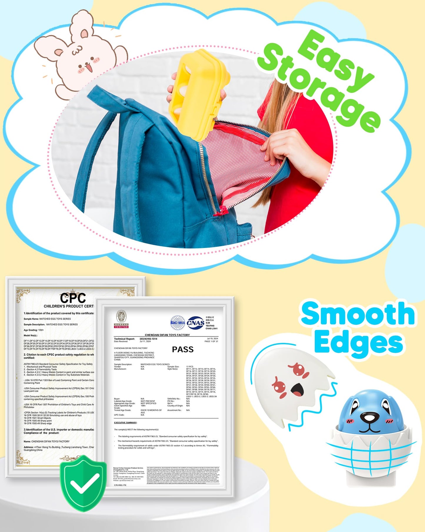 Walenced Easter Egg Toys for Toddlers 1-3 – Sensory Matching Eggs, Pre-filled Easter Eggs