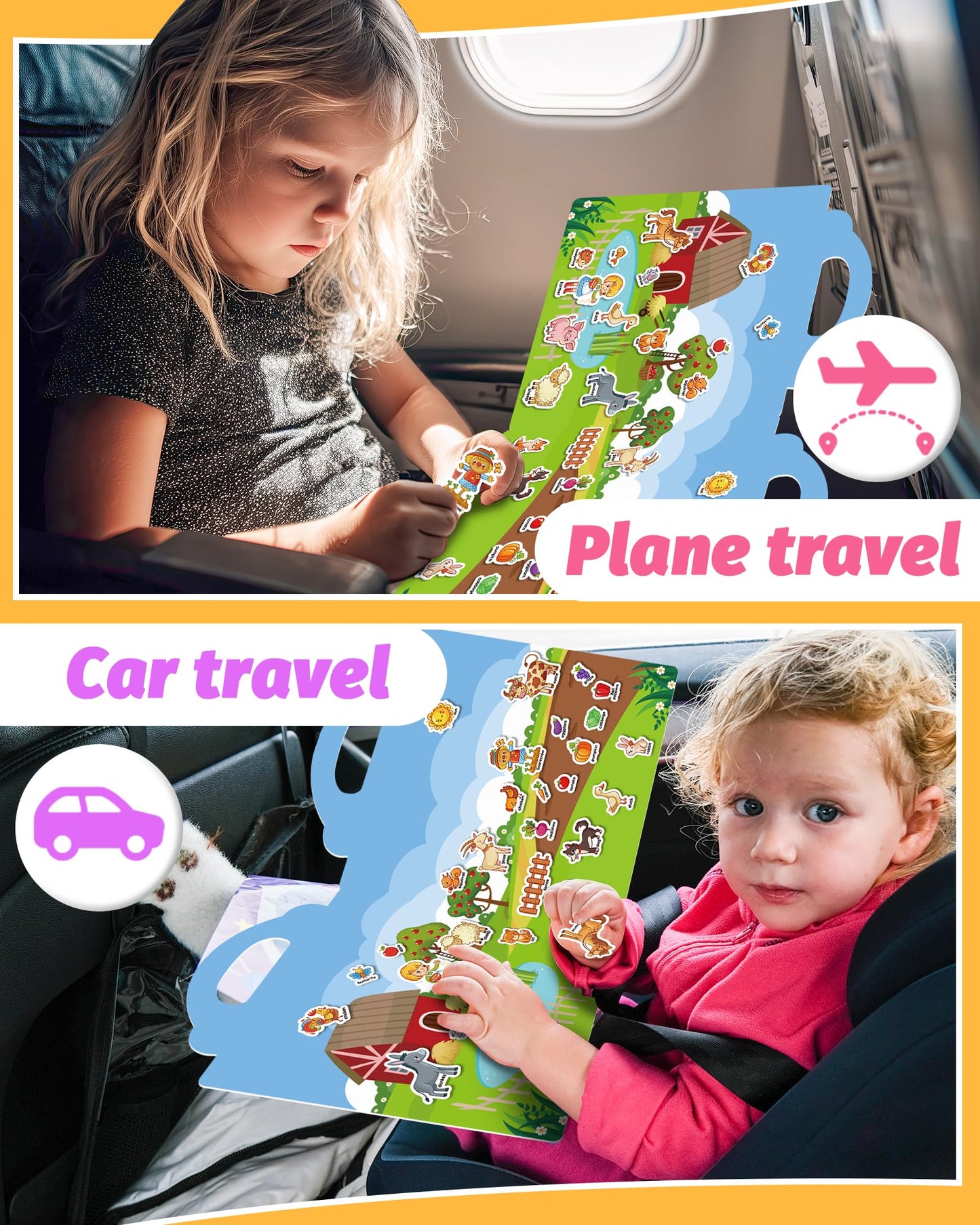 Walenced Reusable Sticker Book for Toddlers | Kids Sticker Activity (Ages 3+)