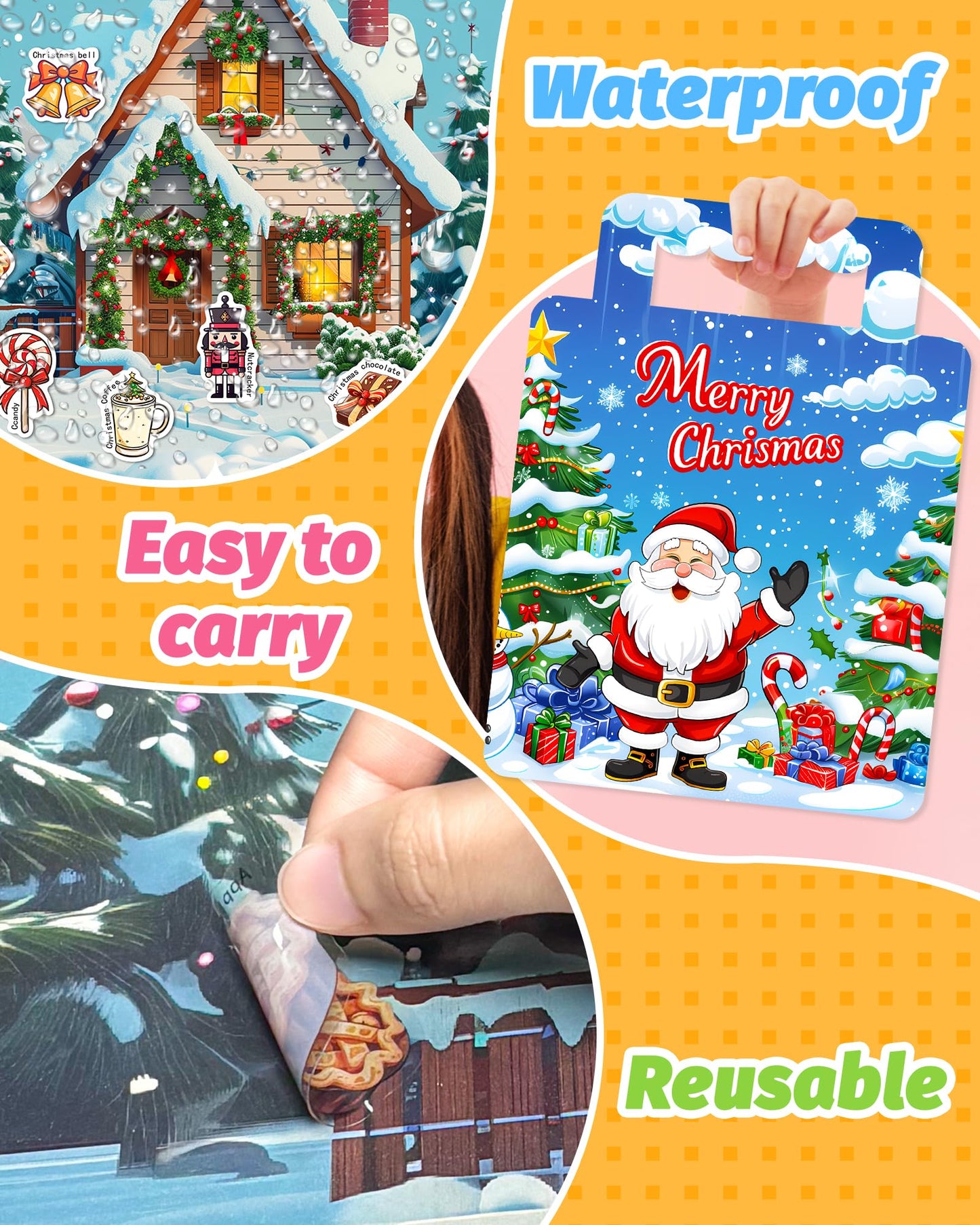 Walenced Reusable Sticker Book for Toddlers – Screen-Free Kids Craft & Travel Toy (Ages 3+)