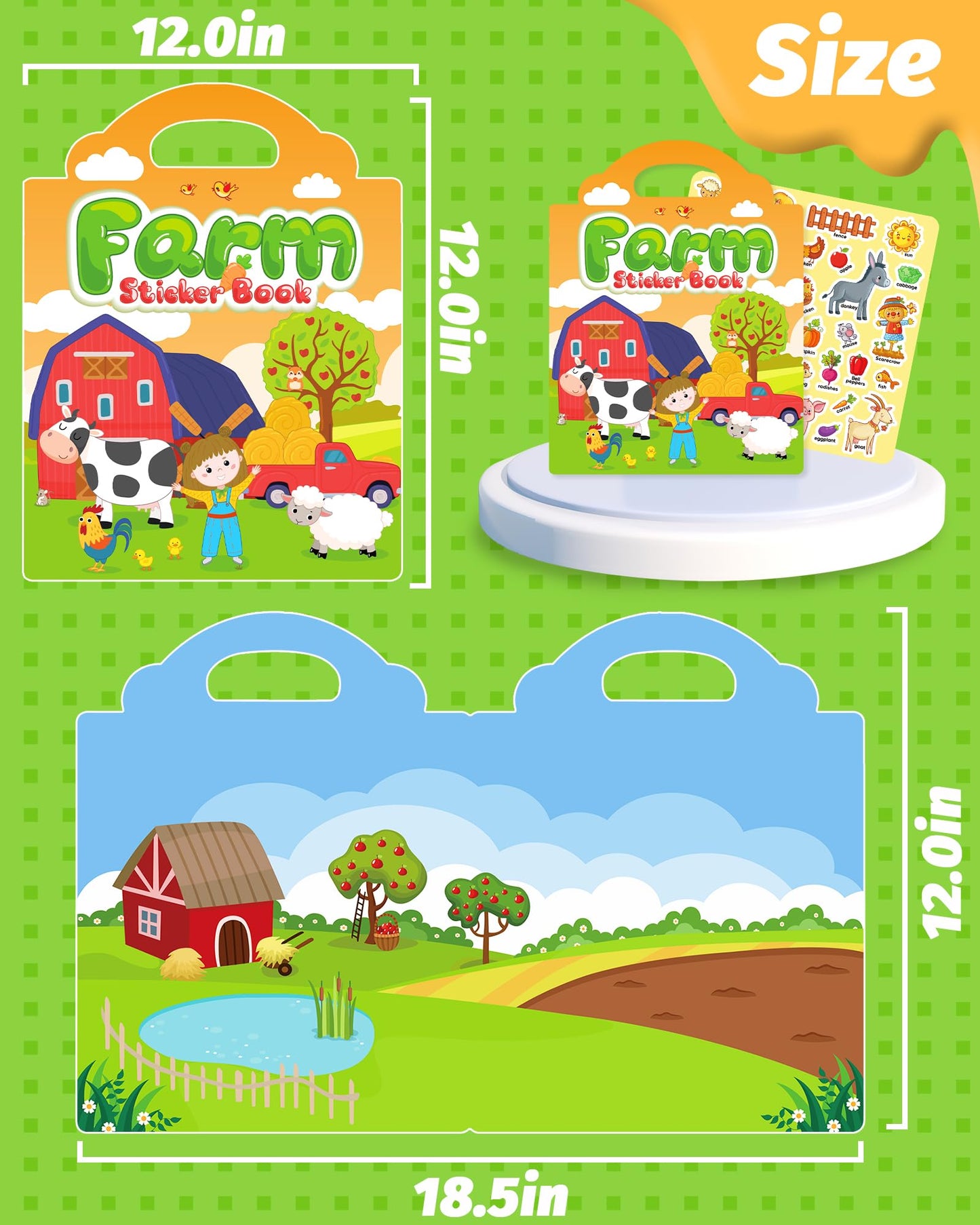 Walenced Reusable Sticker Book for Toddlers | Kids Sticker Activity (Ages 3+)