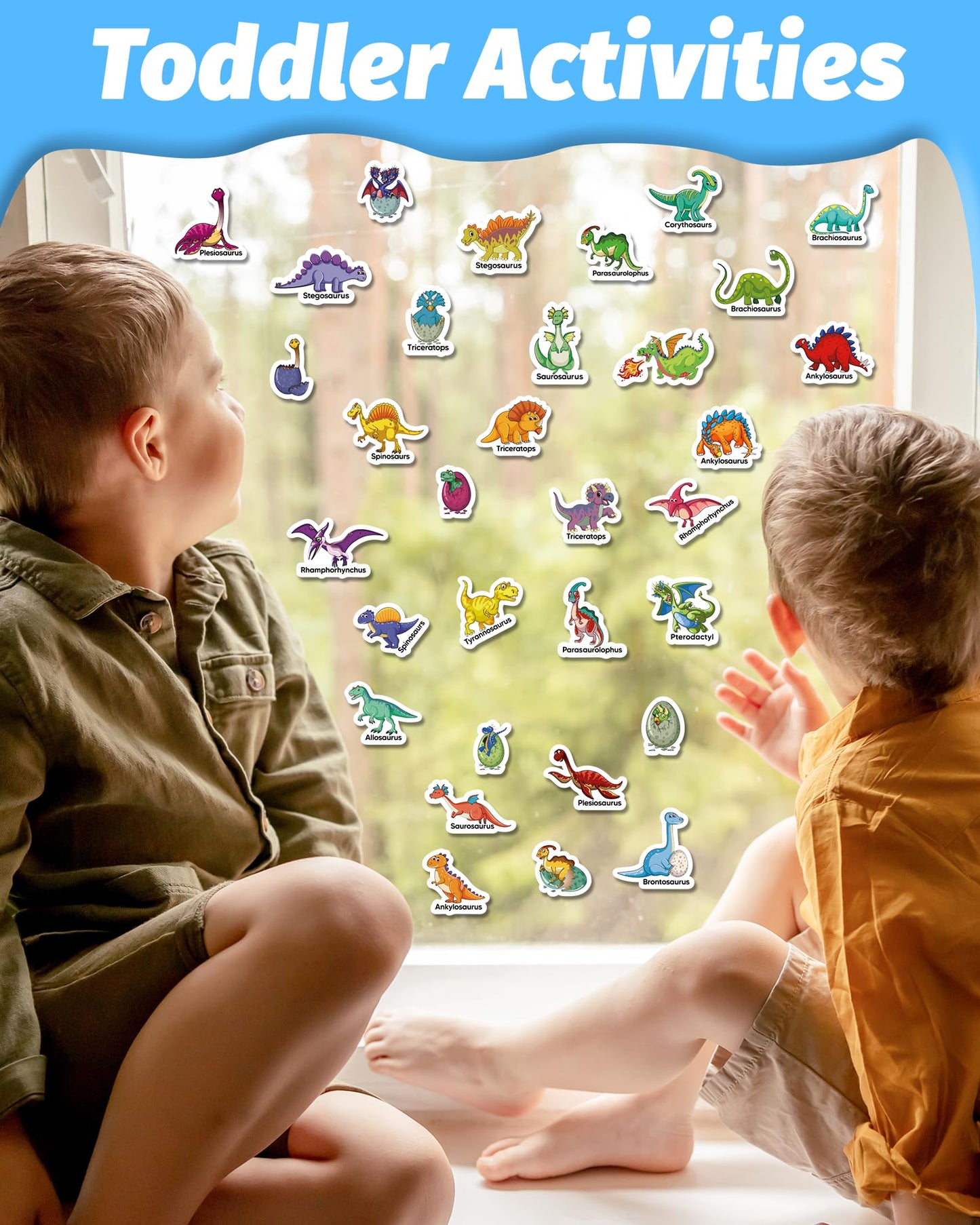 Walenced Reusable Dinosaur Sticker Book for Toddlers – Portable, Screen-Free Creative Play