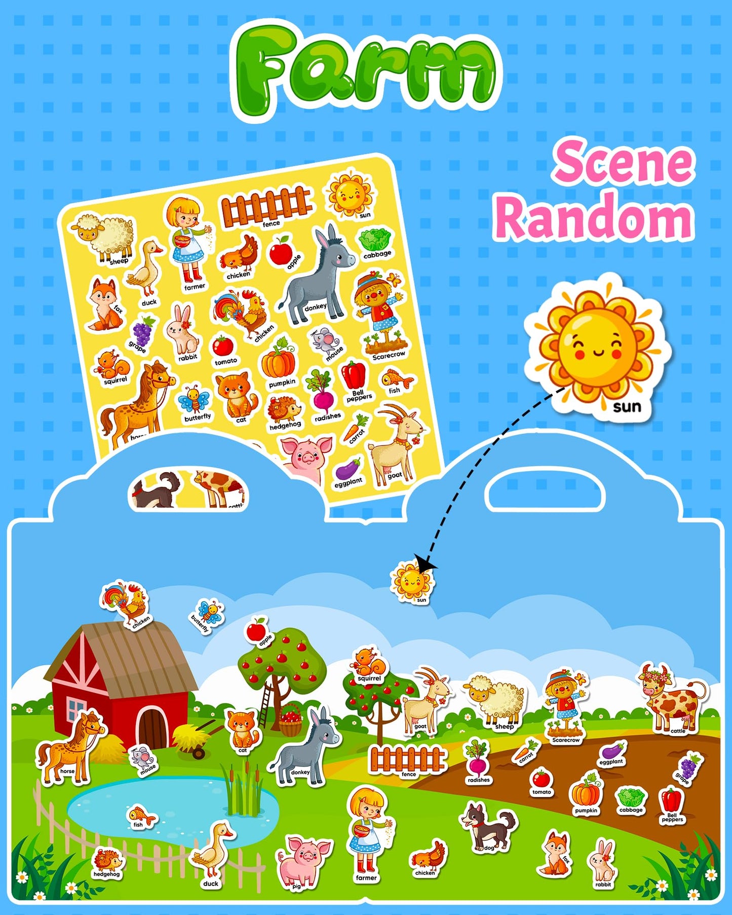 Walenced Reusable Sticker Book for Toddlers | Kids Sticker Activity (Ages 3+)
