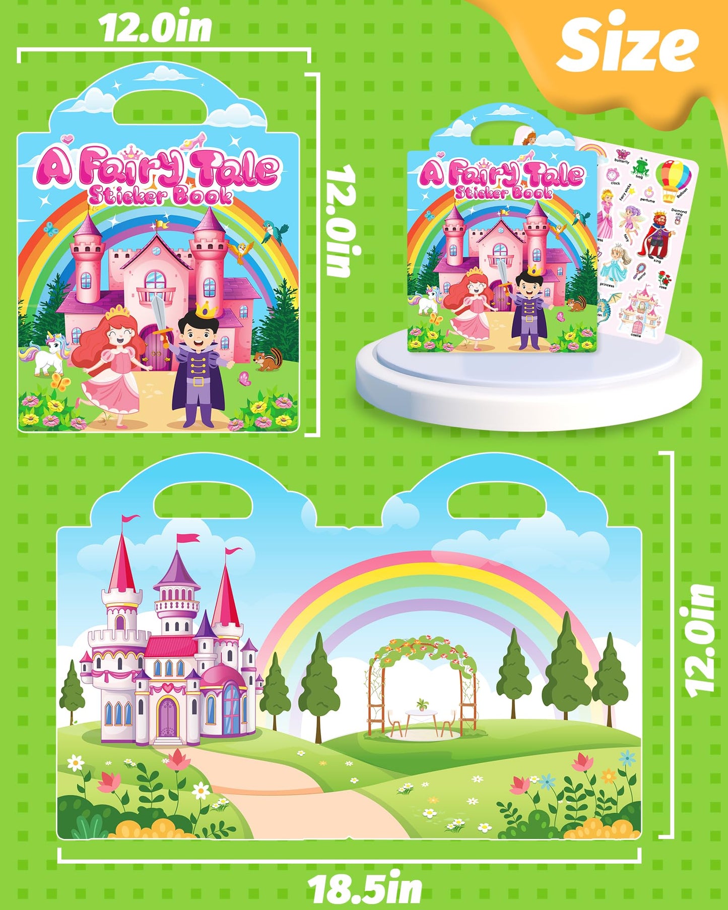 Walenced Reusable Sticker Book for Toddlers – Portable Waterproof Sticker Activity for Kids