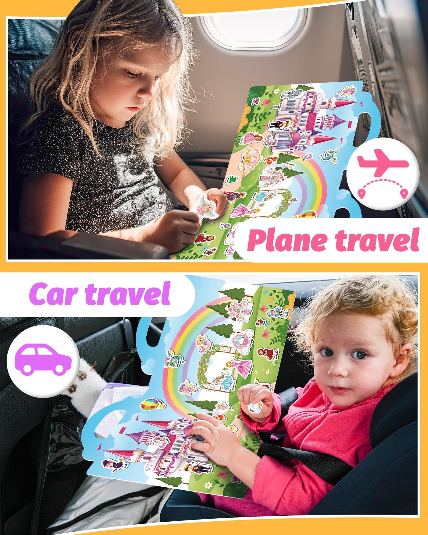 Walenced Reusable Sticker Book for Toddlers – Portable Waterproof Sticker Activity for Kids