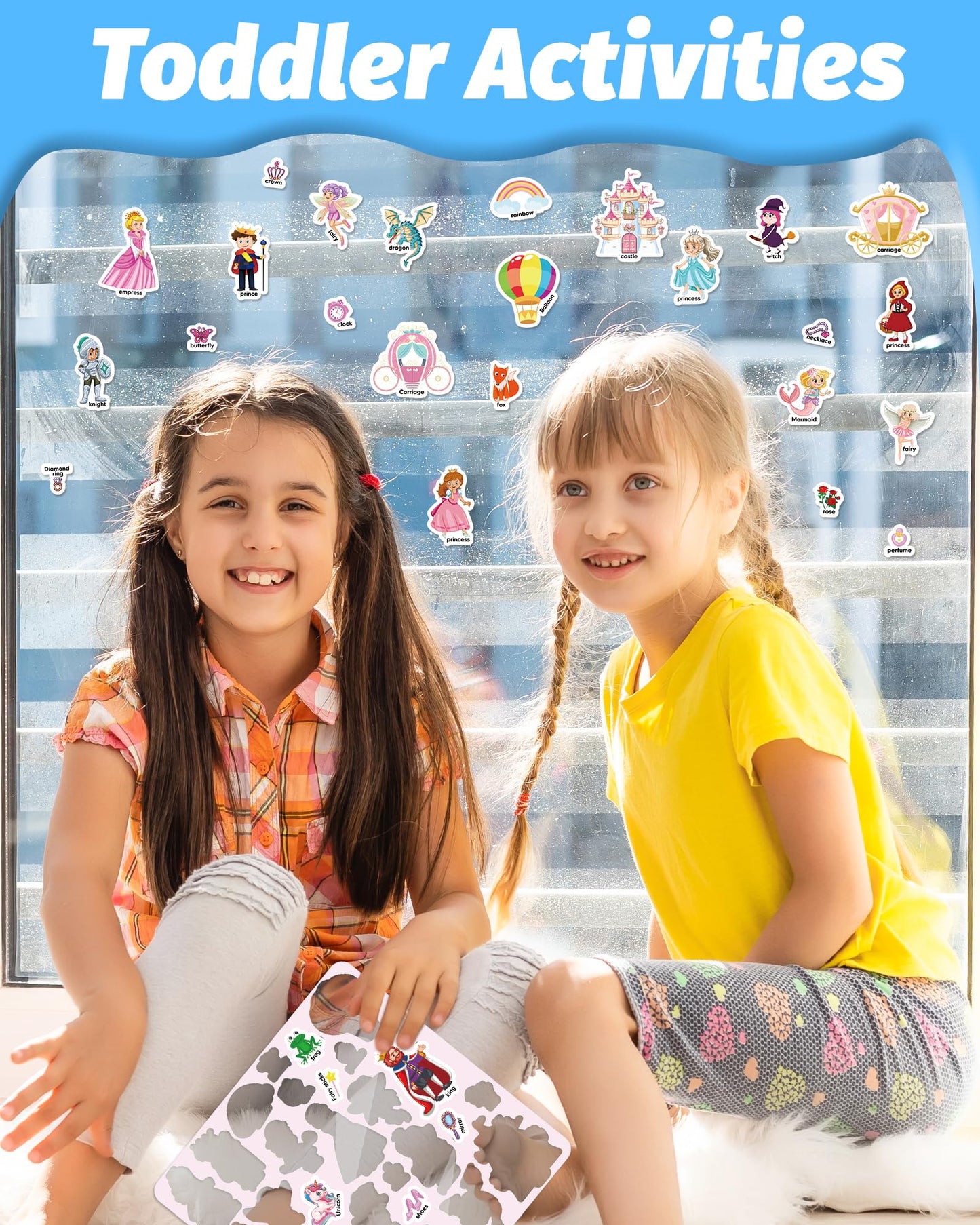 Walenced Reusable Sticker Book for Toddlers – Portable Waterproof Sticker Activity for Kids