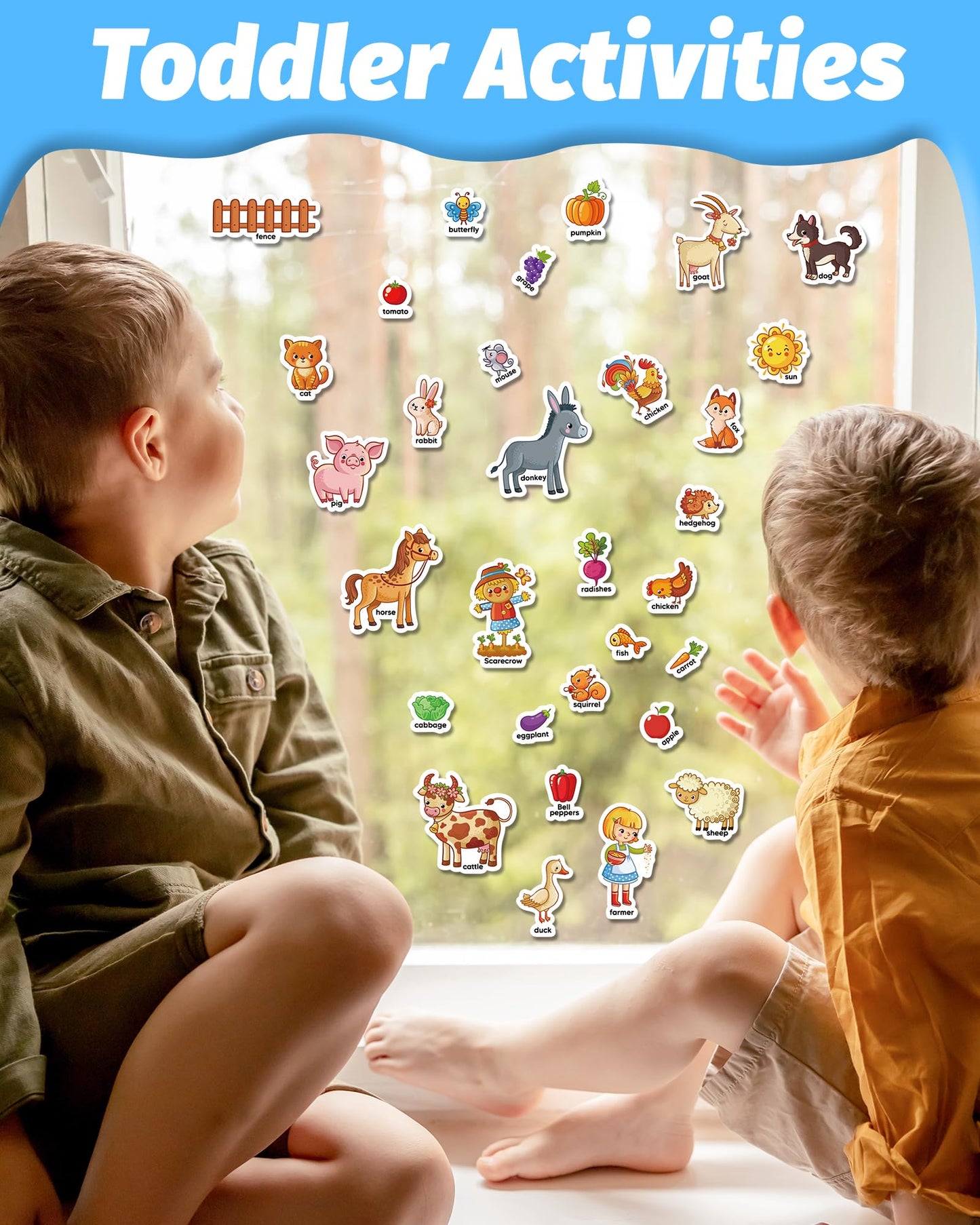 Walenced Reusable Sticker Book for Toddlers | Kids Sticker Activity (Ages 3+)
