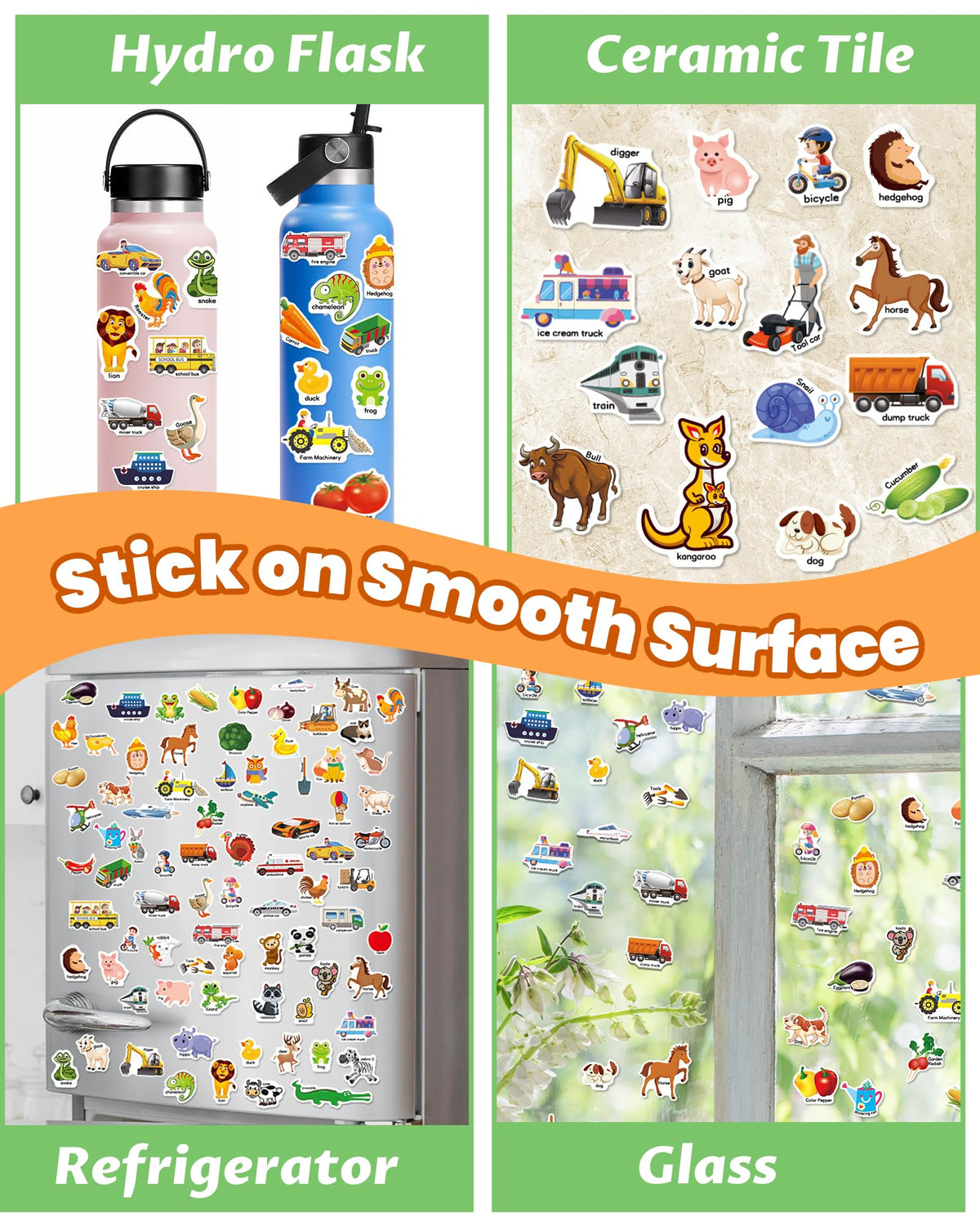 Walenced Reusable Sticker Book for Toddlers 2 Portable, Screen-Free Fun