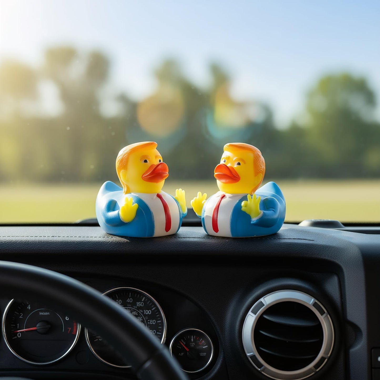 Waliah Rubber Ducks Trump Duck — Durable Squeaky Bath Toy for Kids