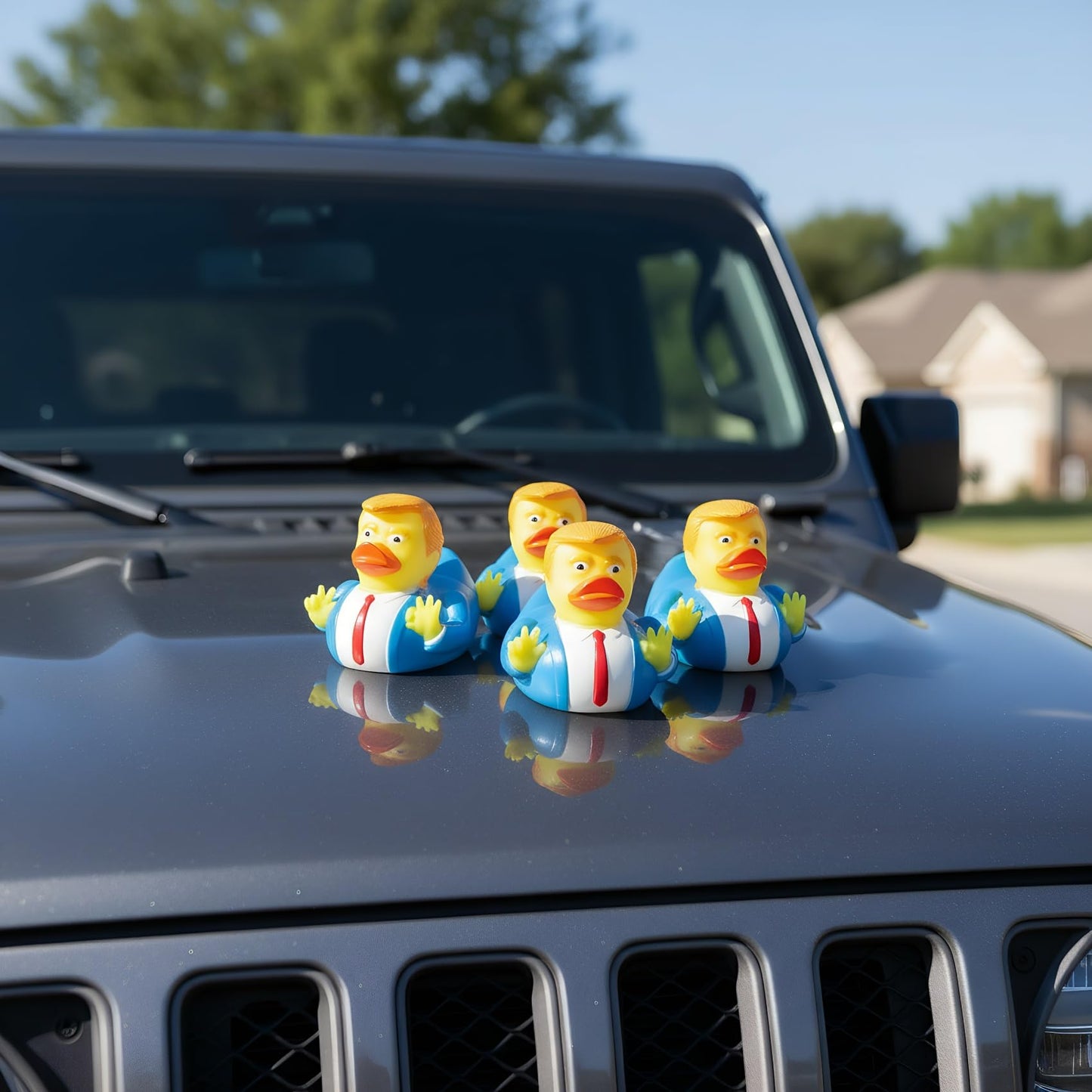 Waliah Rubber Ducks Trump Duck — Durable Squeaky Bath Toy for Kids
