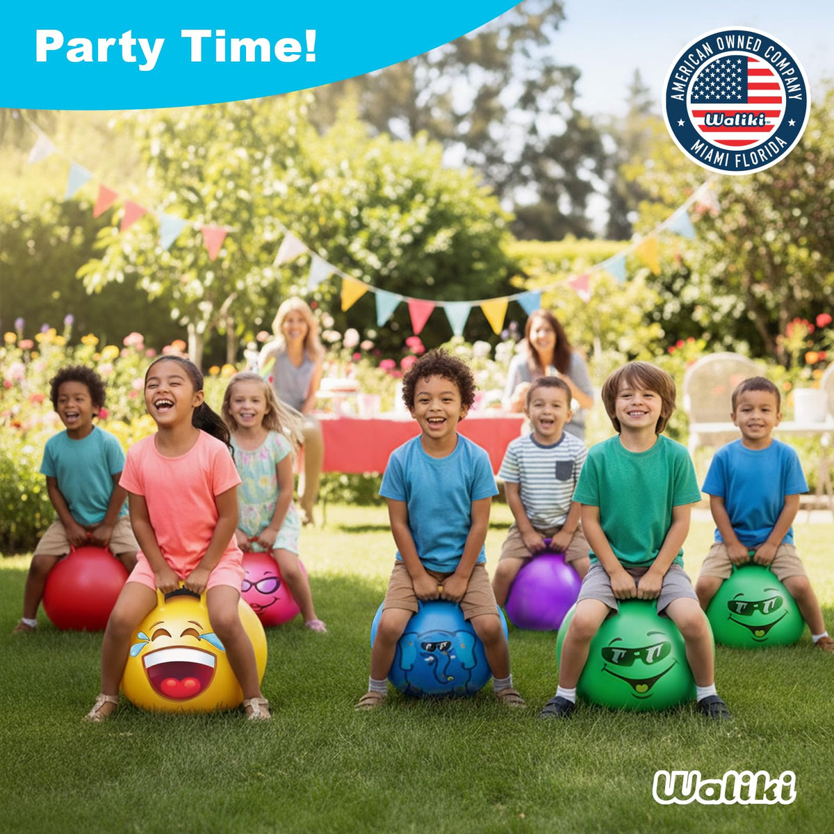 WALIKI Hopper Ball 18" - Jumping Hippity Hop Toy for Kids Aged 3-6 | Safe, Durable, Easy Inflate