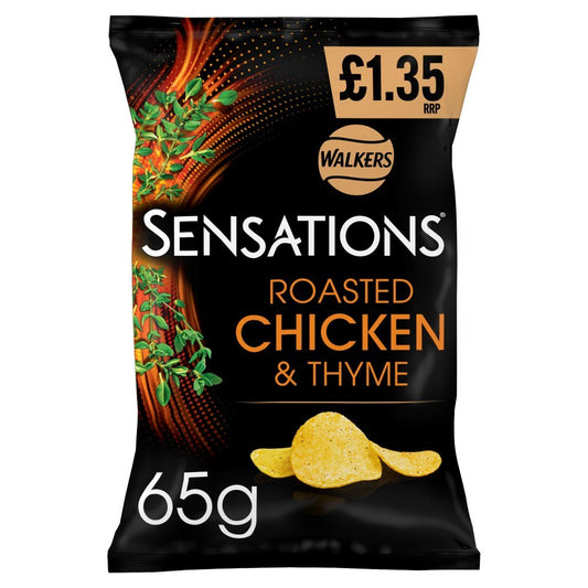Walkers Sensations Chicken & Thyme Sharing Crisps 65g (Box of 18)
