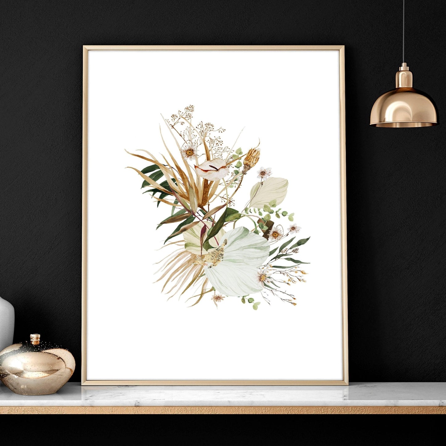 Bohemian wall art decor | Set of 3 framed wall art prints