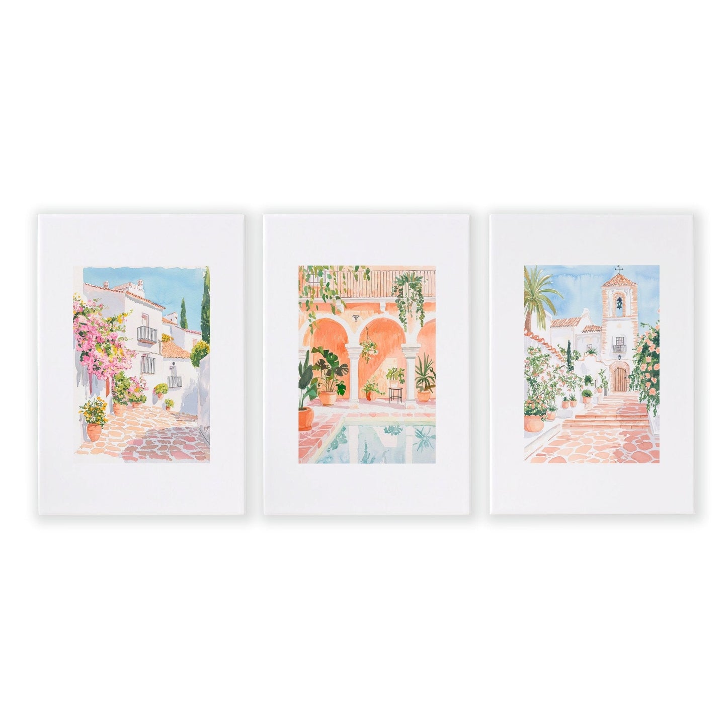 Wall Art Decor Living Room | Set of 3 Beach Decor Wall art Prints