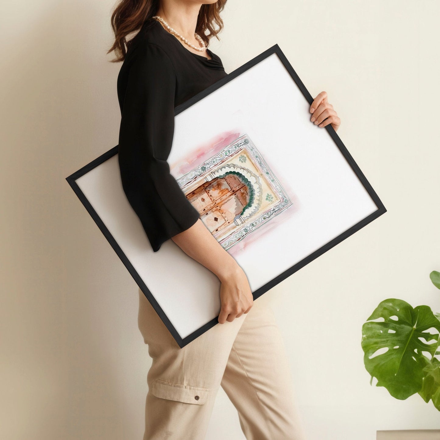 Wall Pictures In Frames | Set of 3 Moroccan Inspired Wall art Prints