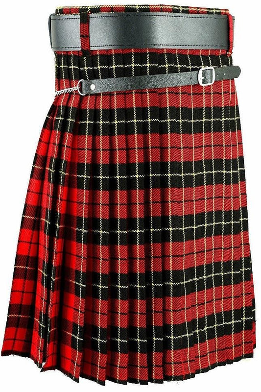 Wallace Scottish Men's Traditional Highland Dress Tartan Kilt Outfit 9 Pieces