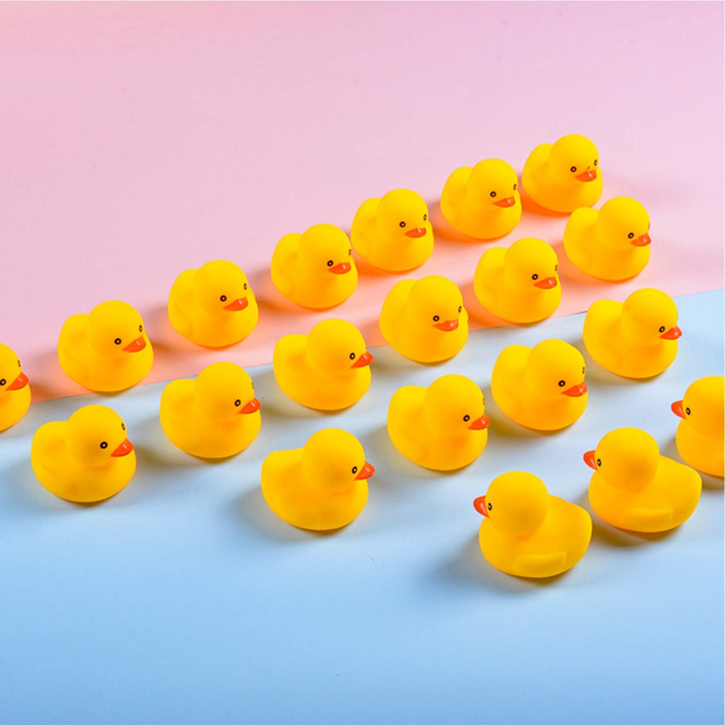 WAMSOLE 50-Pack Mini Rubber Duck Bath Toys – Squeak & Float (1.6-inch)
